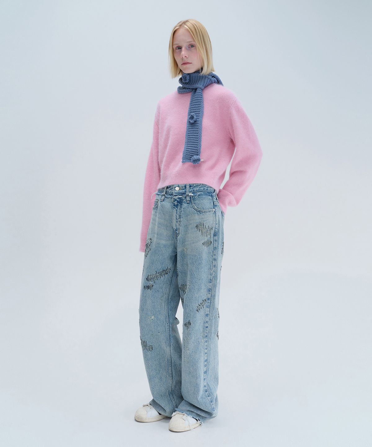 다이애그널(DIAGONAL) MOHAIR BASIC KNIT (pink)