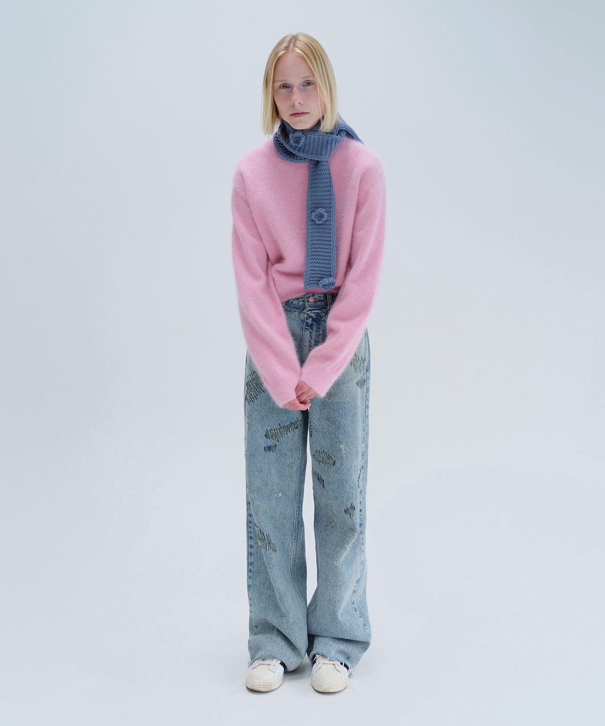 다이애그널(DIAGONAL) MOHAIR BASIC KNIT (pink)
