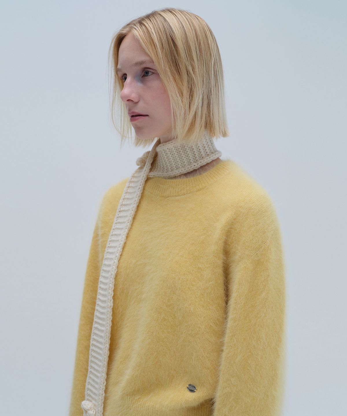 다이애그널(DIAGONAL) MOHAIR BASIC KNIT (yellow)