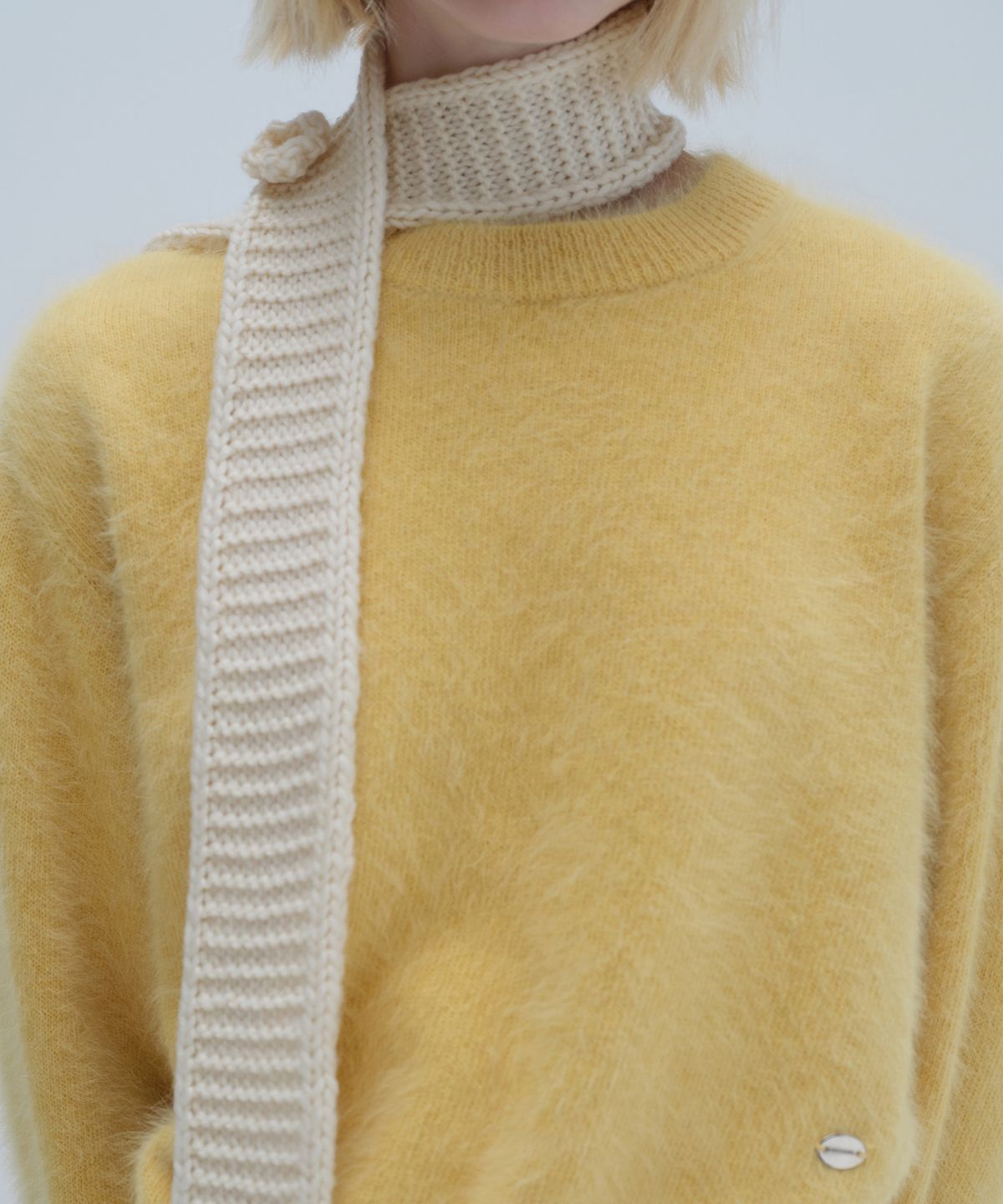 다이애그널(DIAGONAL) MOHAIR BASIC KNIT (yellow)