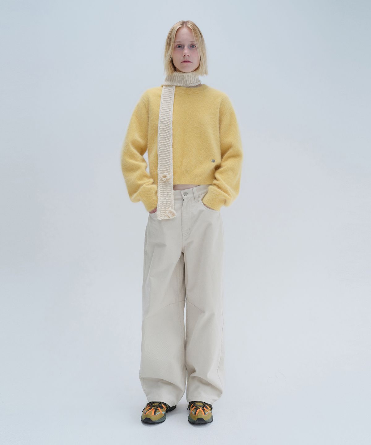 다이애그널(DIAGONAL) MOHAIR BASIC KNIT (yellow)