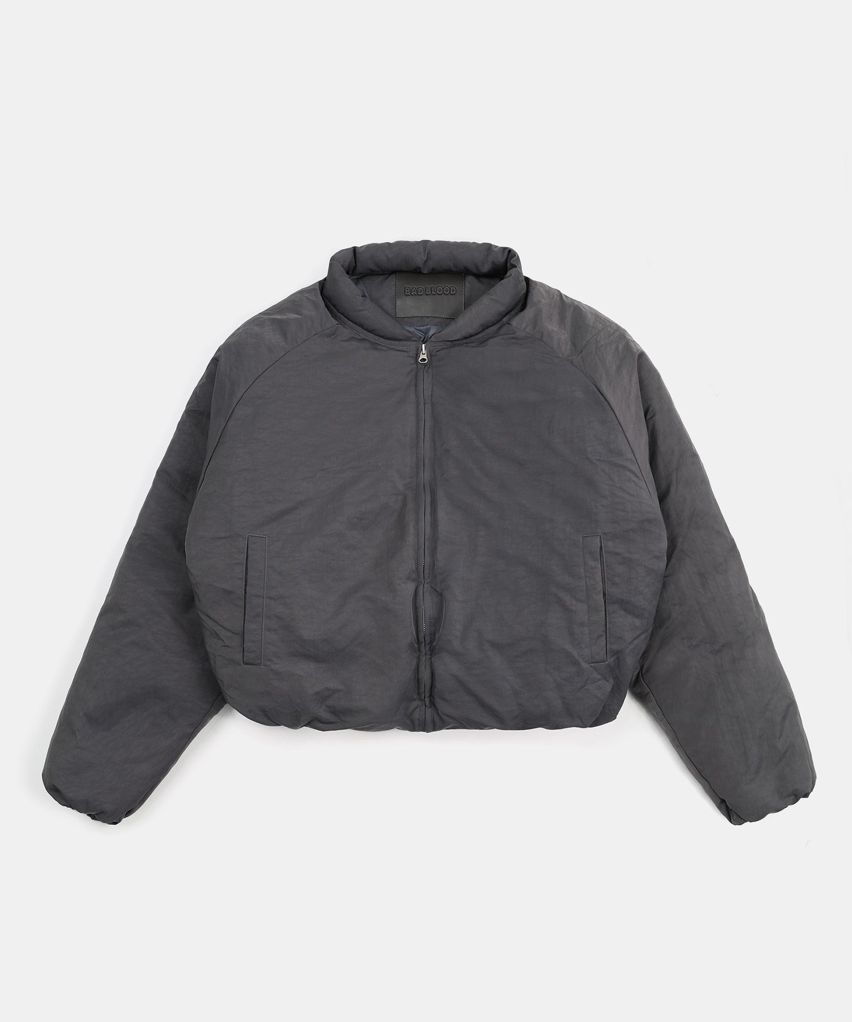 ブルゾン BADBLOOD BS nylon puffer MA1 jacket charcoal w-jkt24-045 MUSINSA | BADBLOOD BS Nylon Puffer MA-1 Jacket - Charcoal