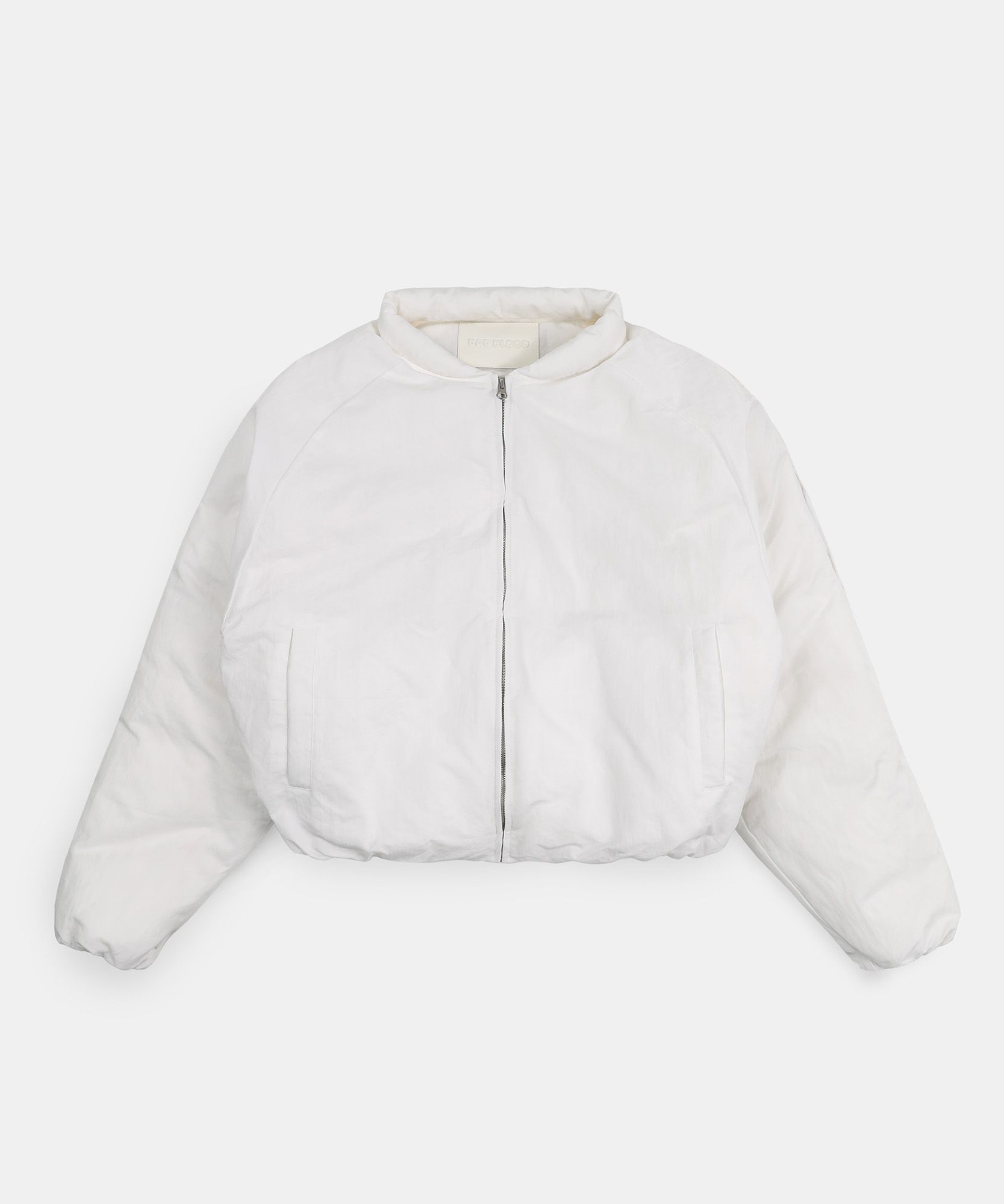 【BADBLOOD】BS ナイロンプーパー MA-1 ジャケット - ブラック MUSINSA | BADBLOOD BS Nylon Puffer MA-1 Jacket - Cream