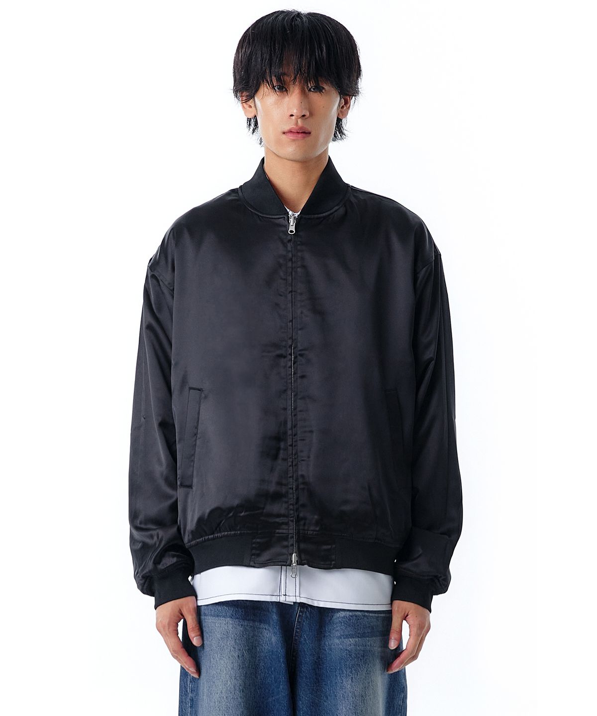 오픈야드(오와이)(OPENYARD(OY)) REVERSIBLE CHECK BLOUSON JACKET-BLACK