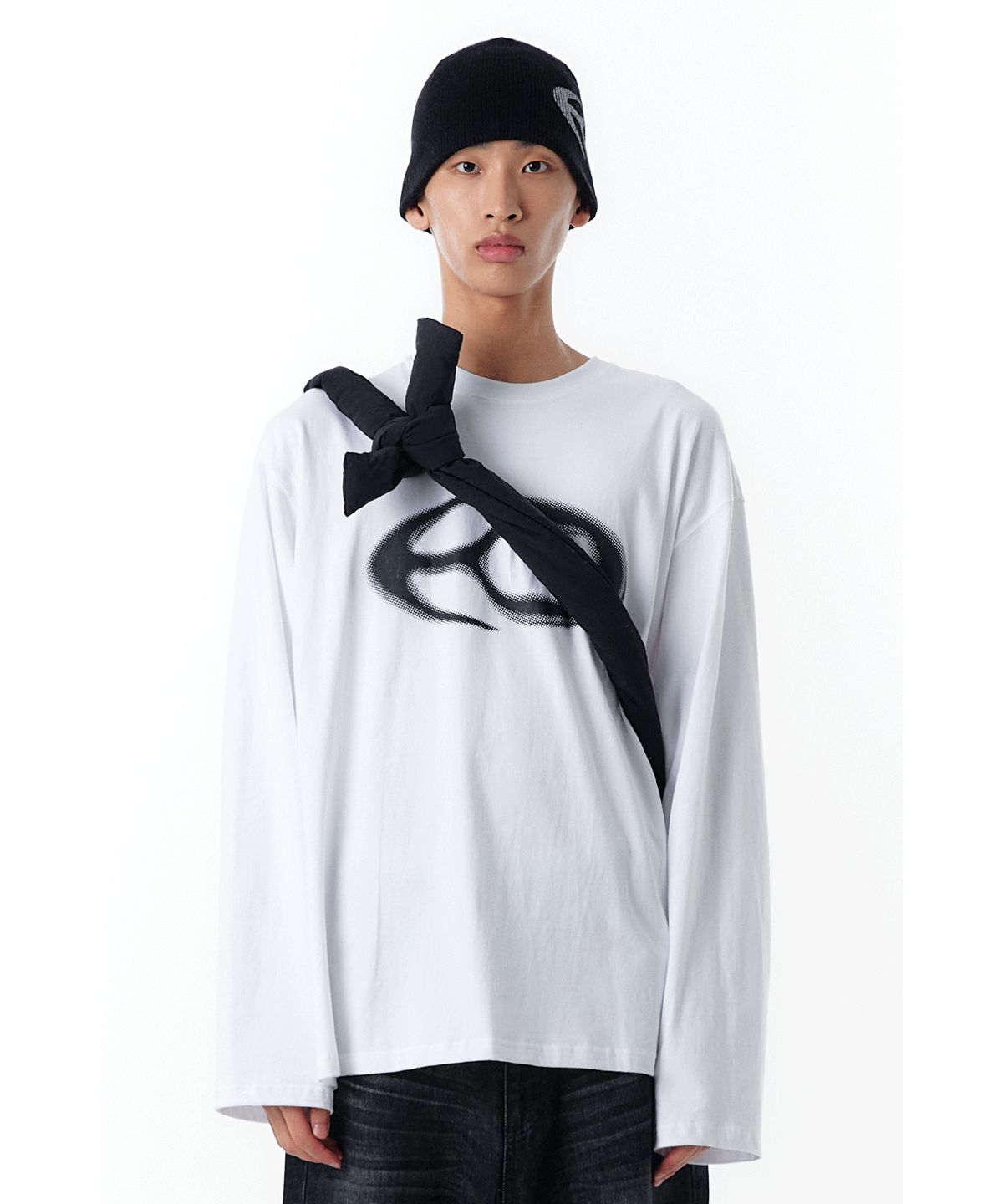 오픈야드(오와이)(OPENYARD(OY)) PADDING TIE CROSS BAG-BLACK
