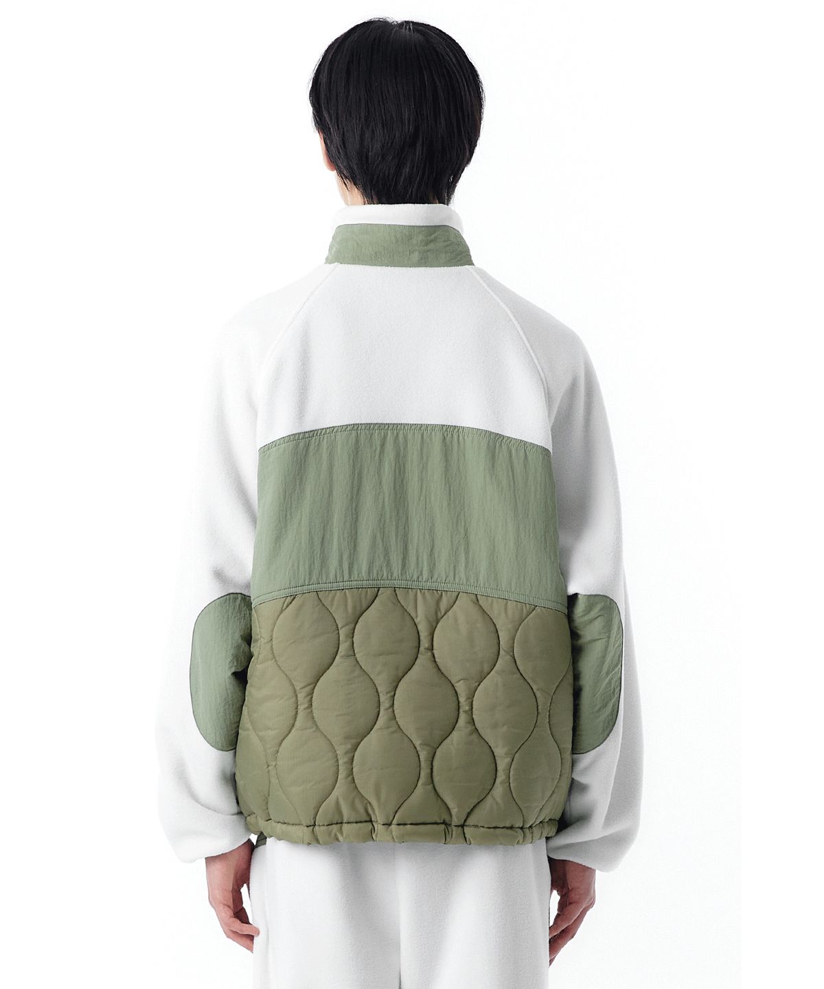 오픈야드(오와이)(OPENYARD(OY)) B.S FLEECE JACKET-IVORY/KHAKI