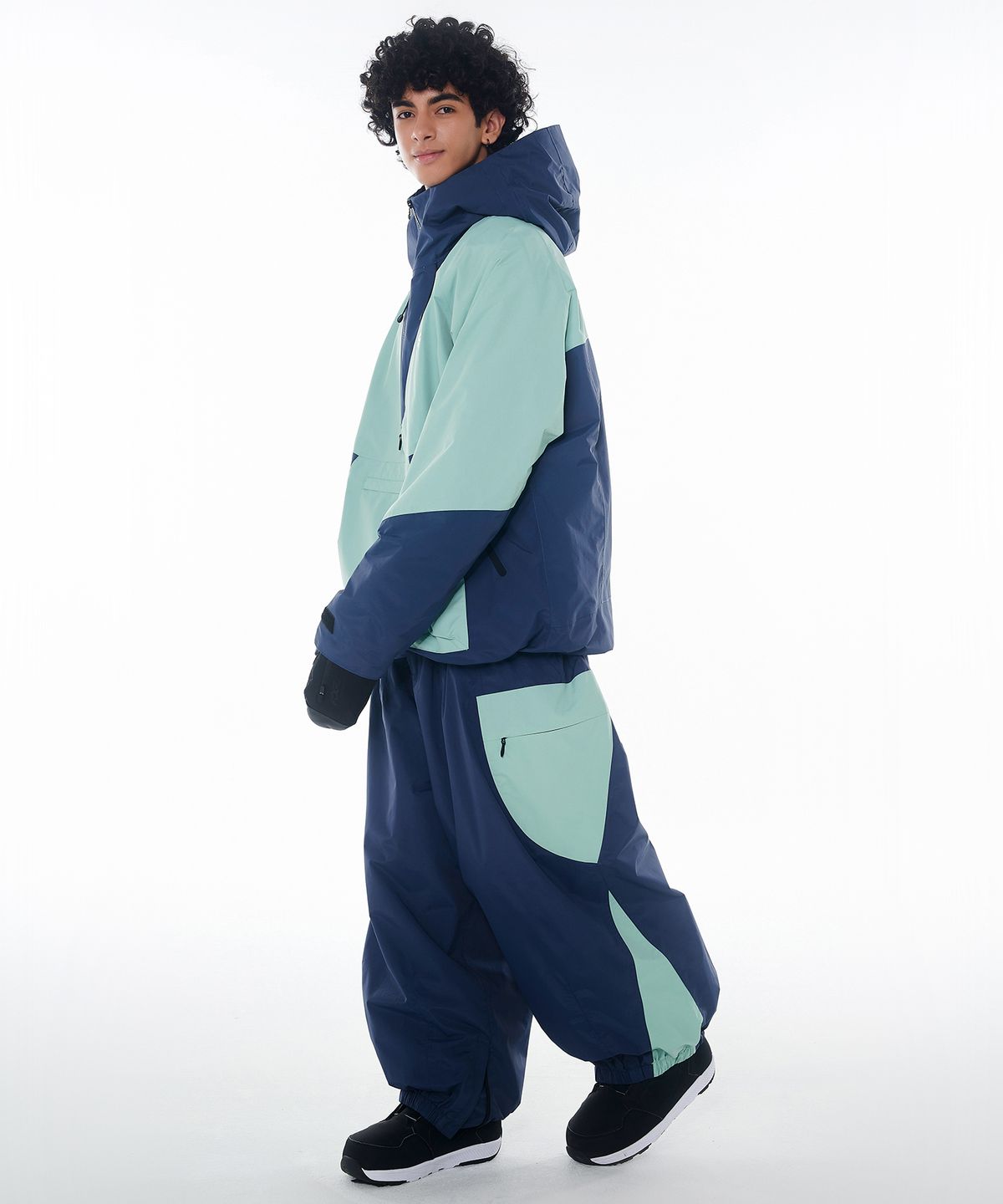 돌아우터웨어(DOLL OUTERWEAR) 2425 피노 자켓&팬츠 보드복 세트 그린 남녀공용