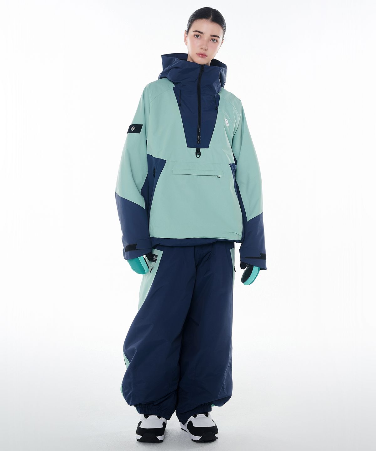 돌아우터웨어(DOLL OUTERWEAR) 2425 피노 자켓&팬츠 보드복 세트 그린 남녀공용