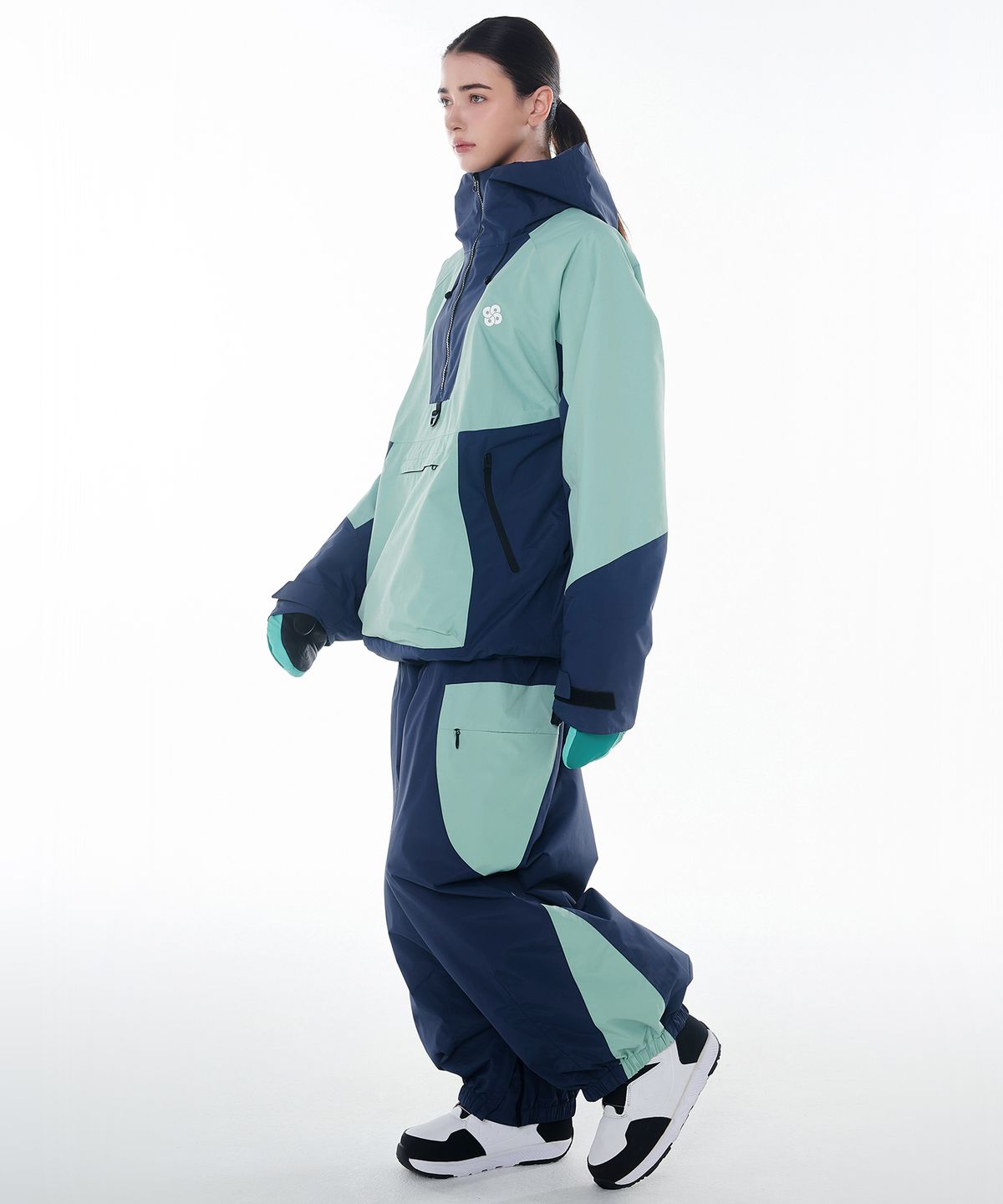 돌아우터웨어(DOLL OUTERWEAR) 2425 피노 자켓&팬츠 보드복 세트 그린 남녀공용