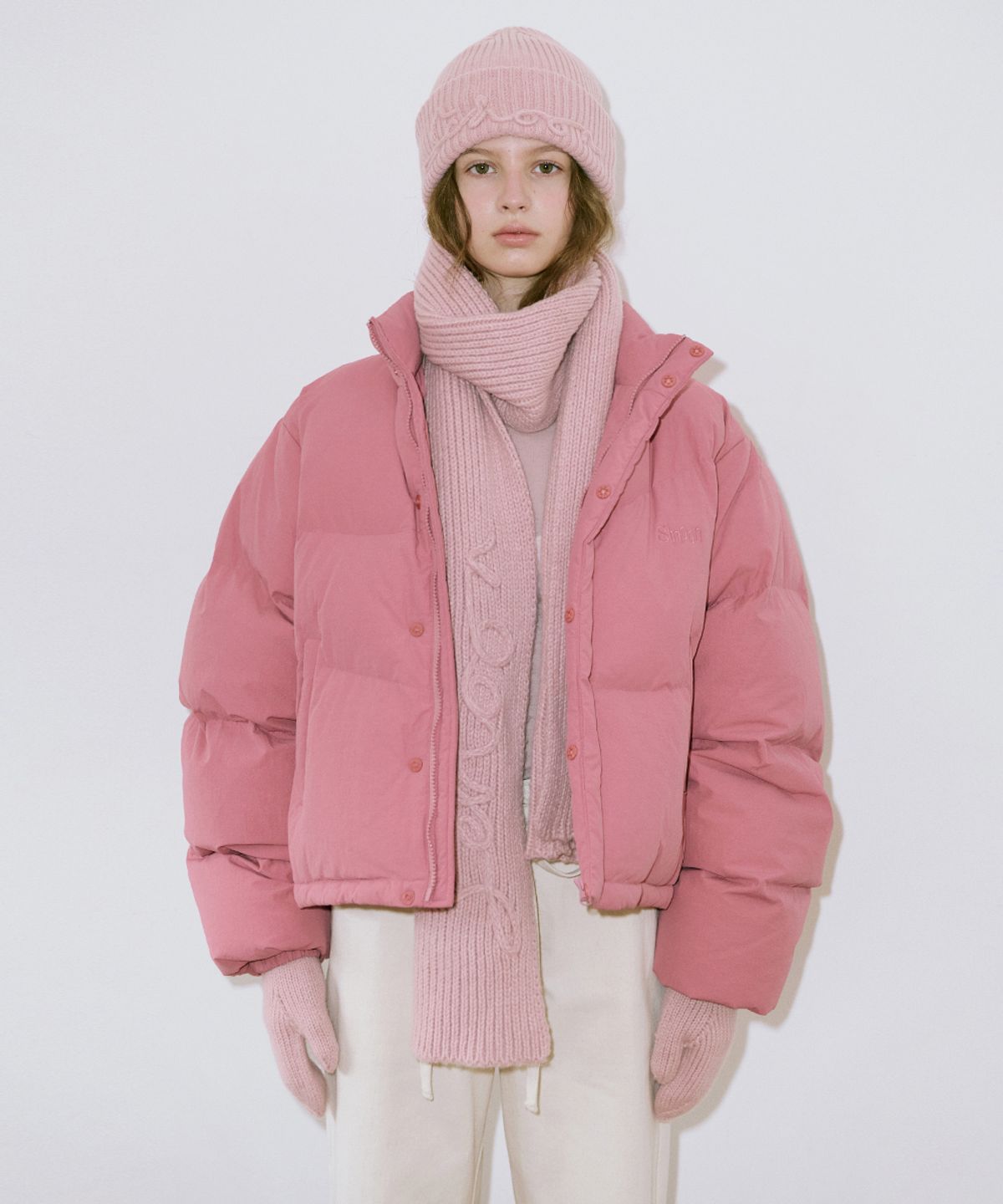 시눈(SINOON) Sinoon Logo Muffler (Pink)