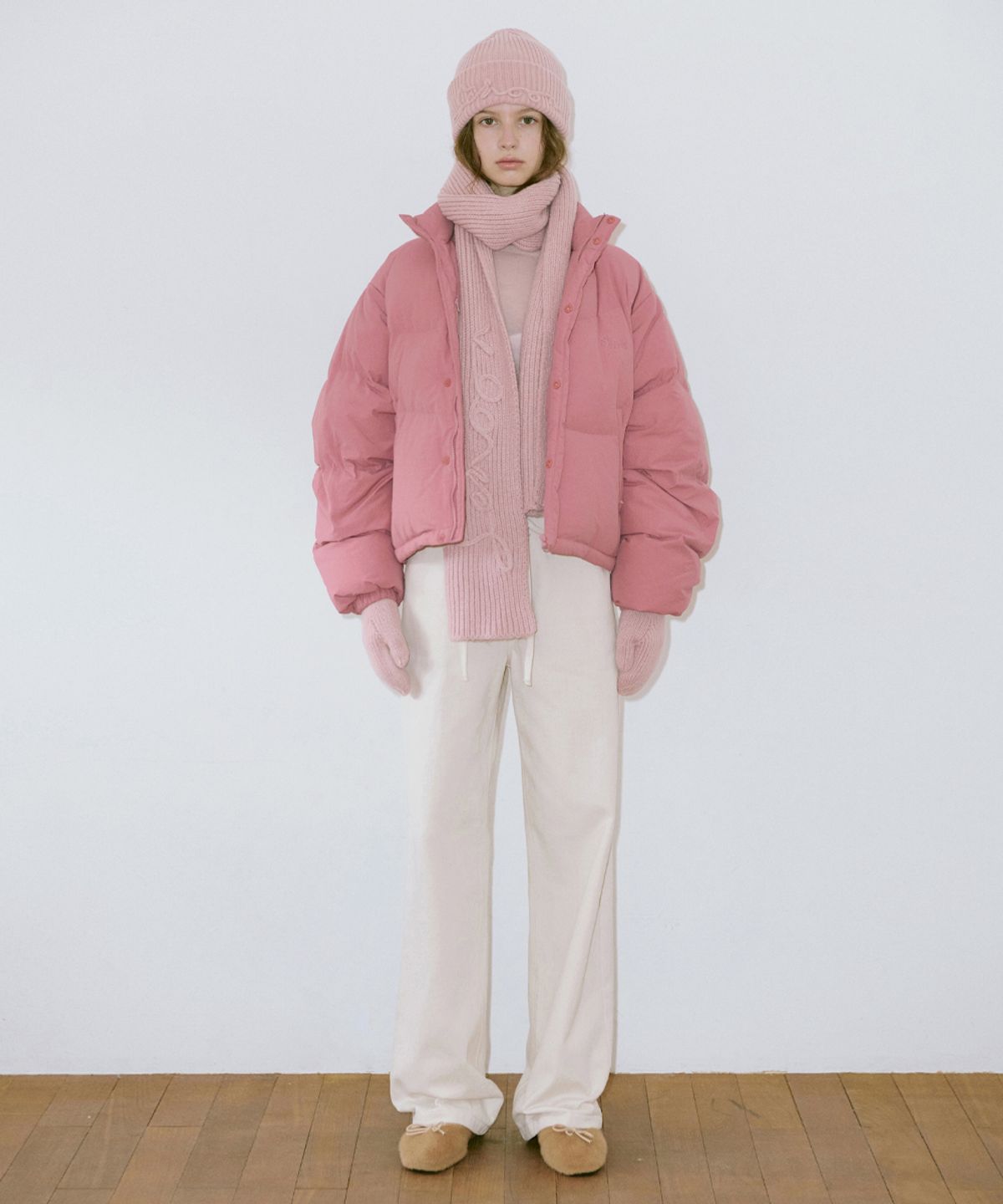 시눈(SINOON) Sinoon Logo Muffler (Pink)