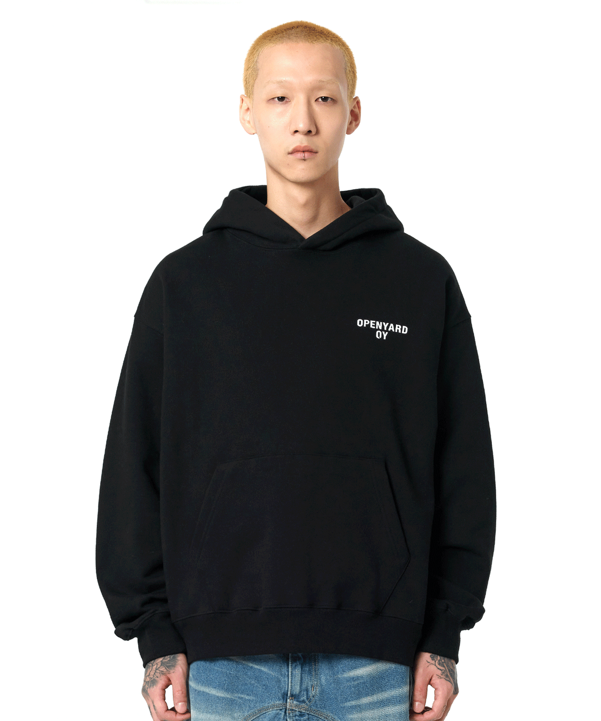 오픈야드(오와이)(OPENYARD(OY)) B.F HOODIE-BLACK