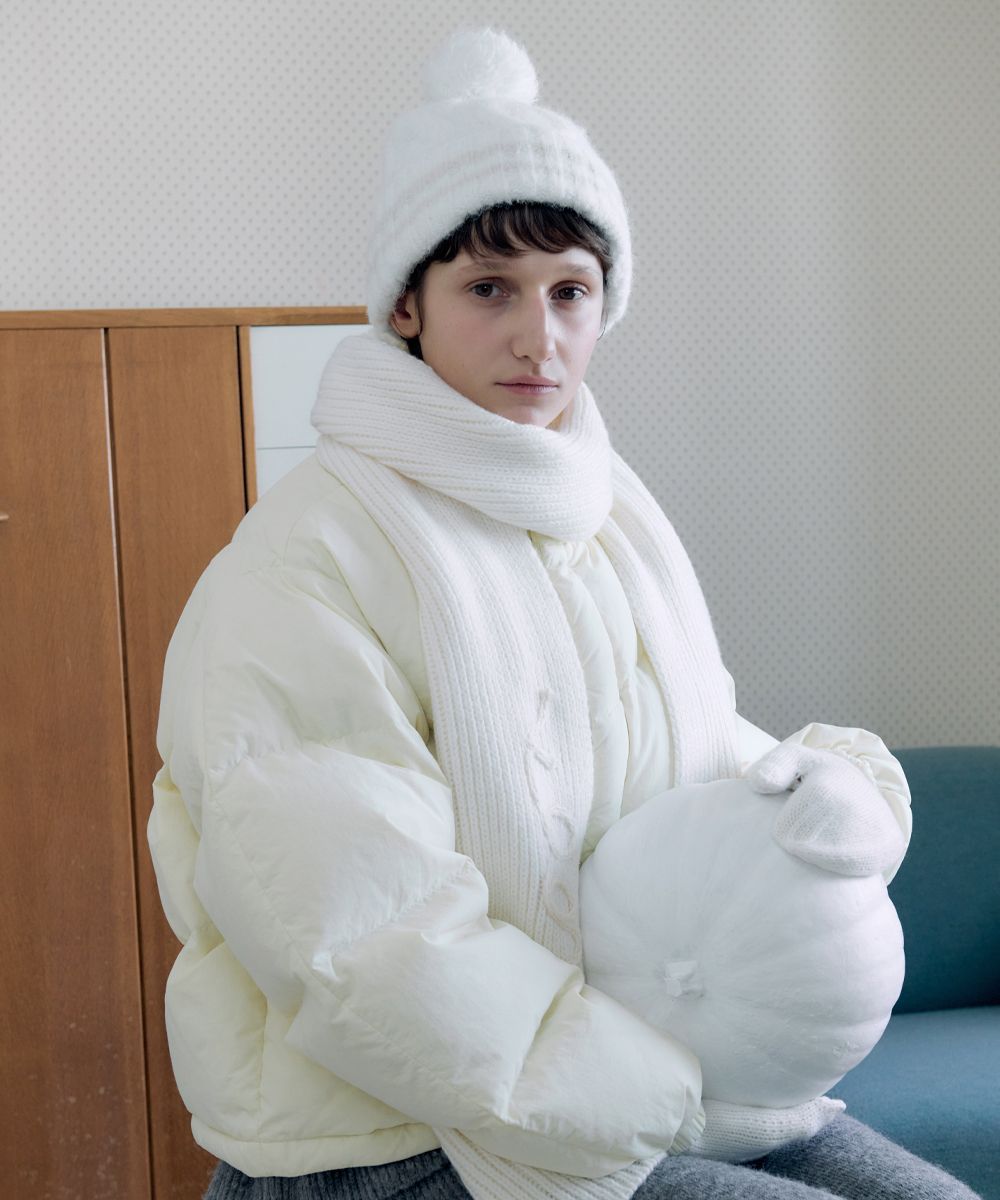 MUSINSA | SINOON Sinoon Logo Muffler (Cream)