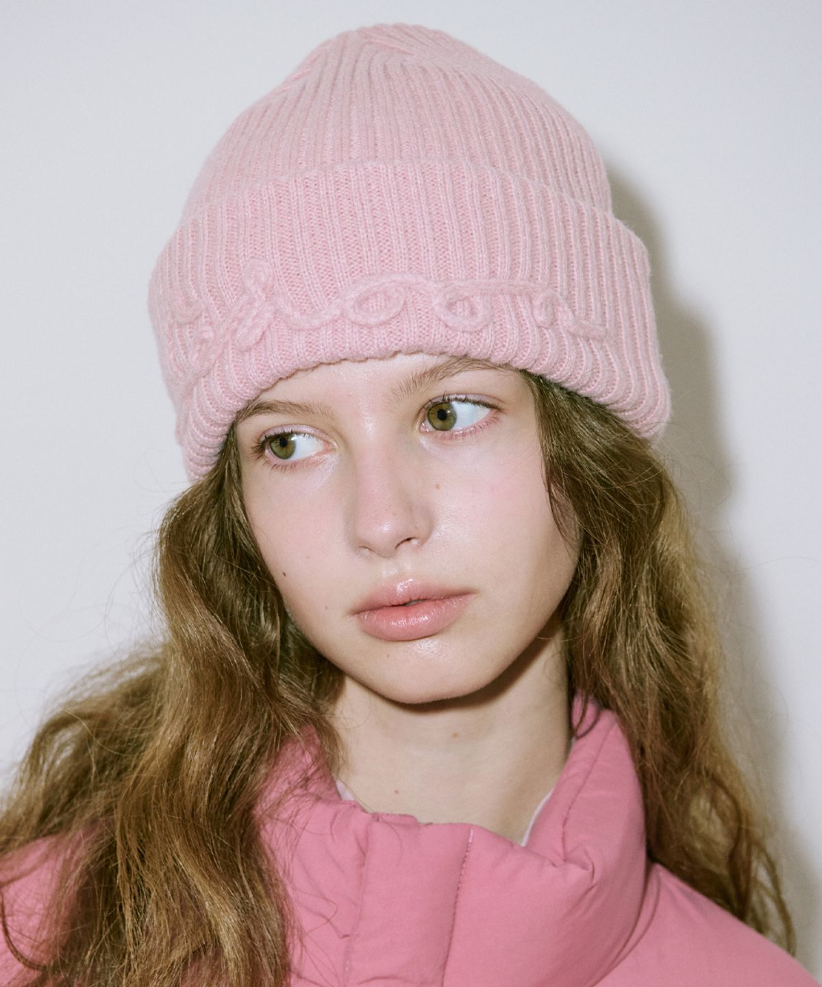 시눈(SINOON) Sinoon Logo Beanie (Pink)
