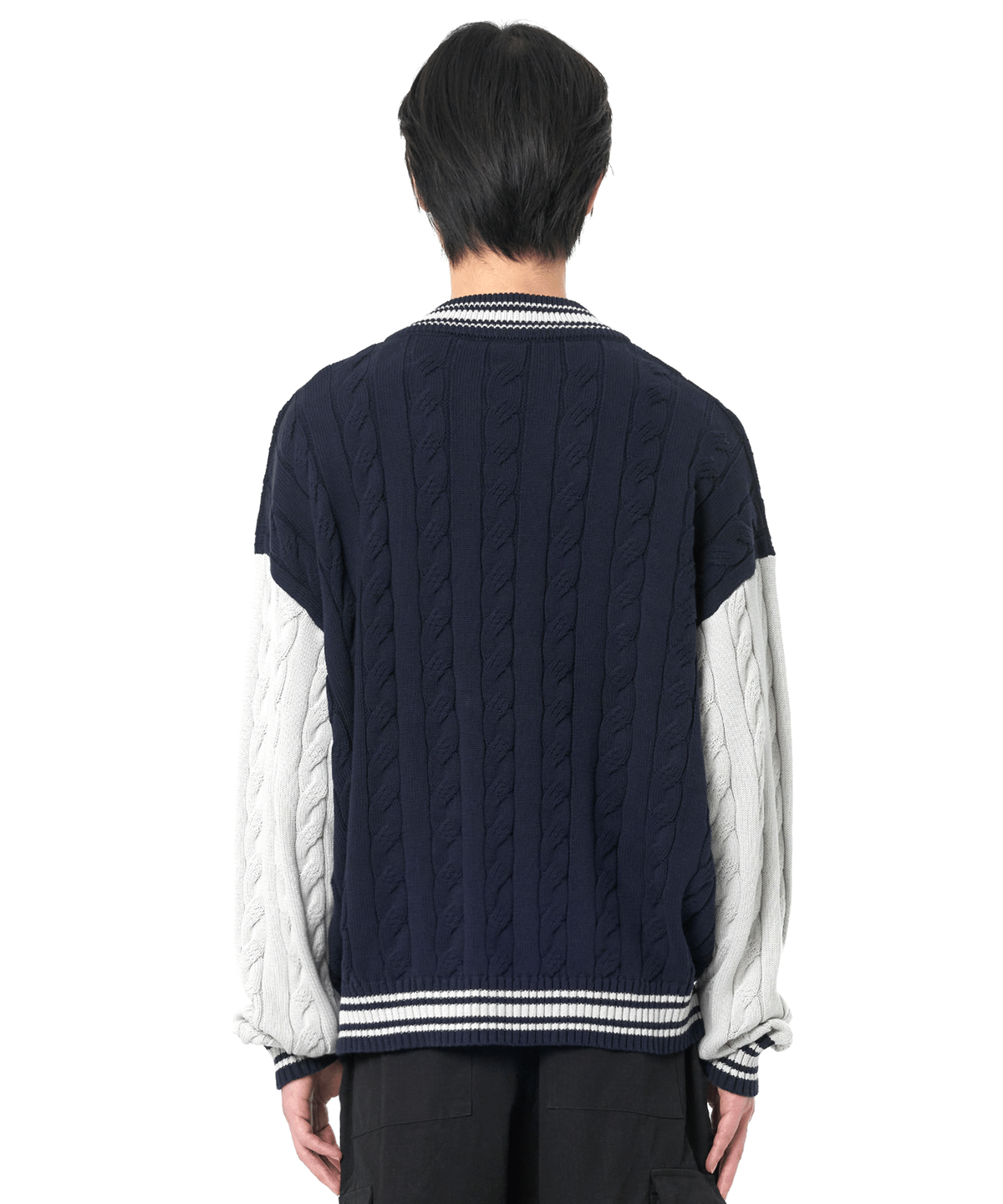 오픈야드(오와이)(OPENYARD(OY)) C.Z KNIT CARDIGAN-NAVY