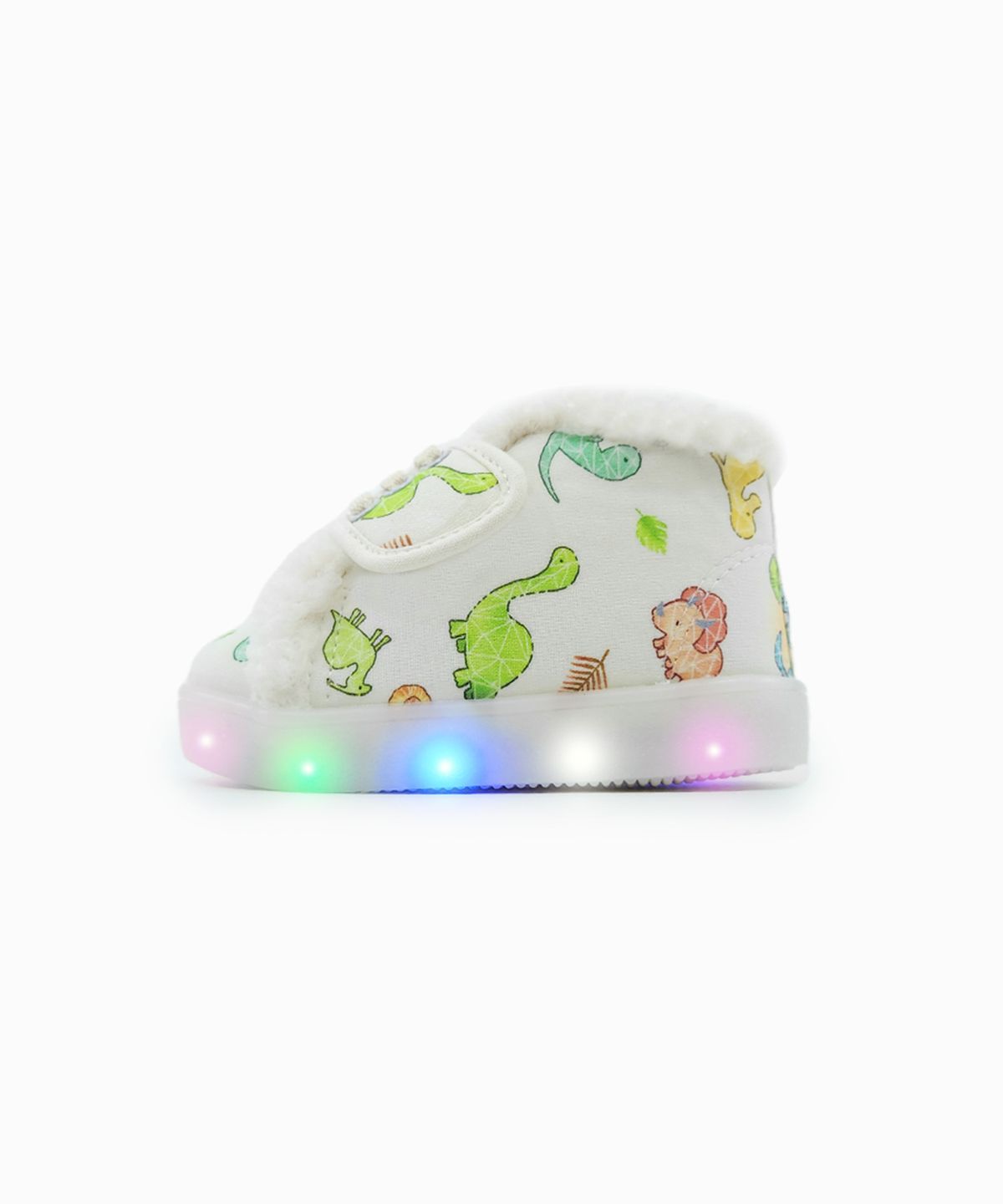 베이비솔(BABYSOLE) 폼폼큐티사우르스LED털운동화