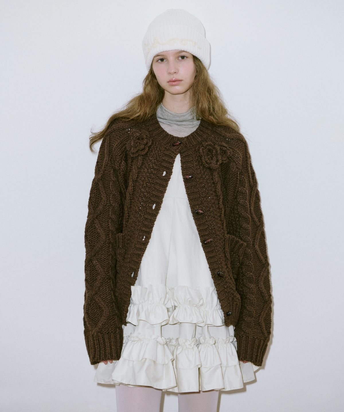 시눈(SINOON) Frill Sleeveless Dress (Cream Yellow)