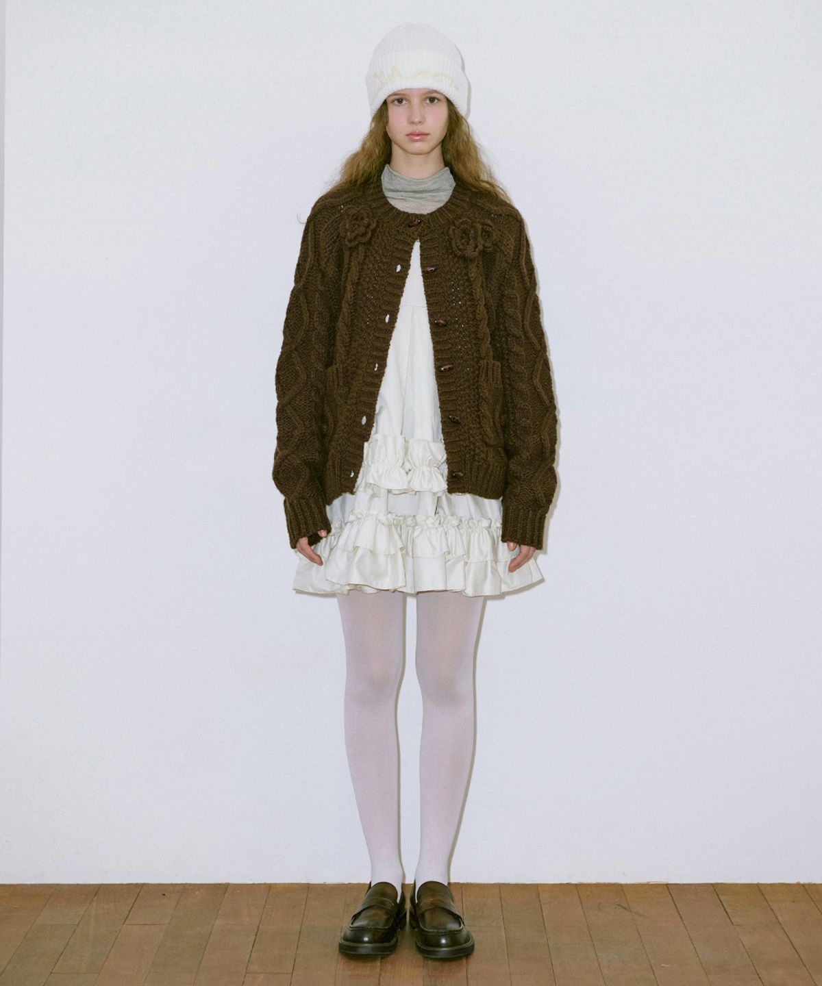 시눈(SINOON) Frill Sleeveless Dress (Cream Yellow)