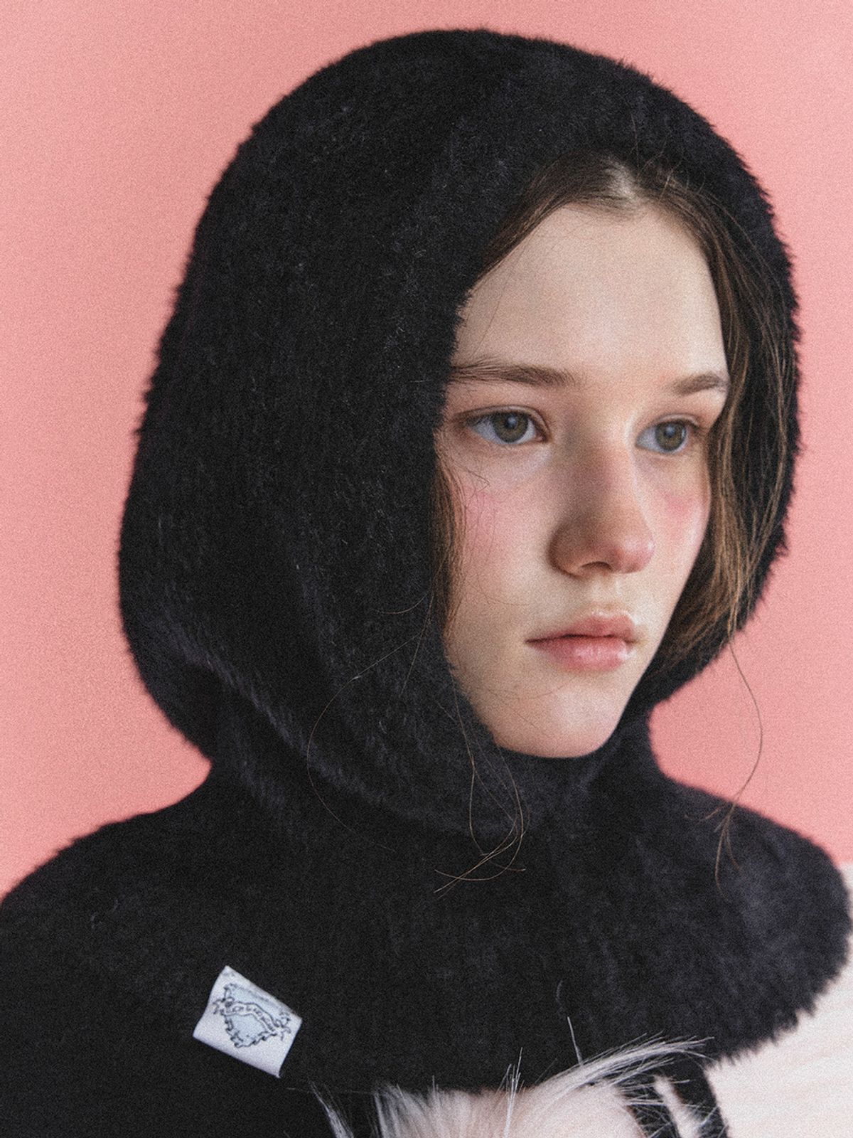 포에지담(POESIEDAME) KNIT BALACLAVA IN BLACK WING