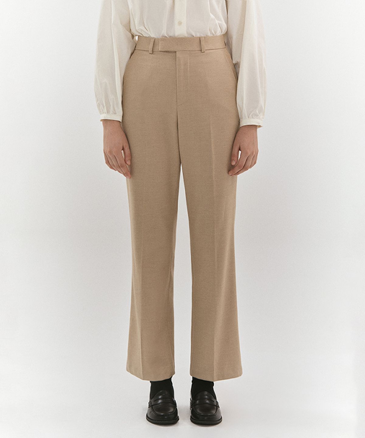 하우스 오브 폰드(HOUSE OF POND) Verona wool trousers (Beige, Black)