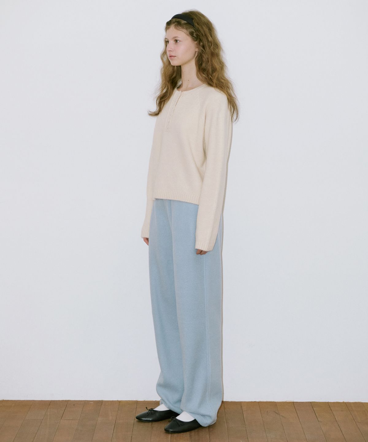 시눈(SINOON) Basic Button Raglan Knit (Cream)