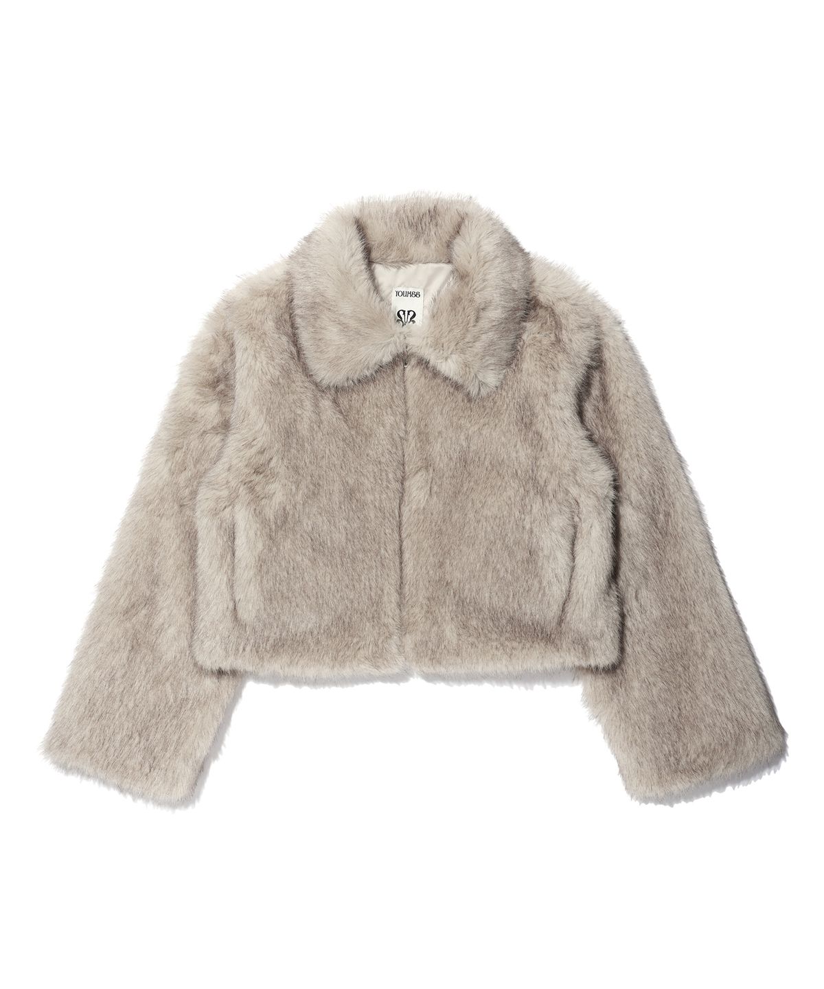유희(YOUHEE) LONG HAIR FUR JACKET BEIGE