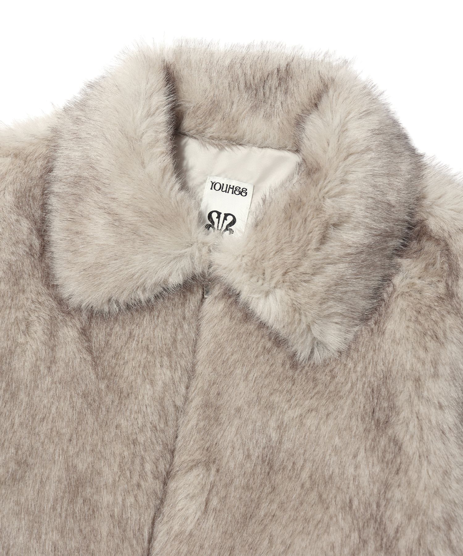 MUSINSA公式 | YOUHEE LONG HAIR FUR JACKET BEIGE