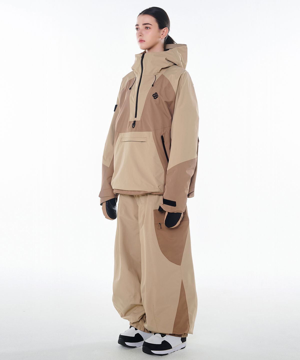 돌아우터웨어(DOLL OUTERWEAR) 2425 피노 자켓&팬츠 보드복 세트 베이지 남녀공용
