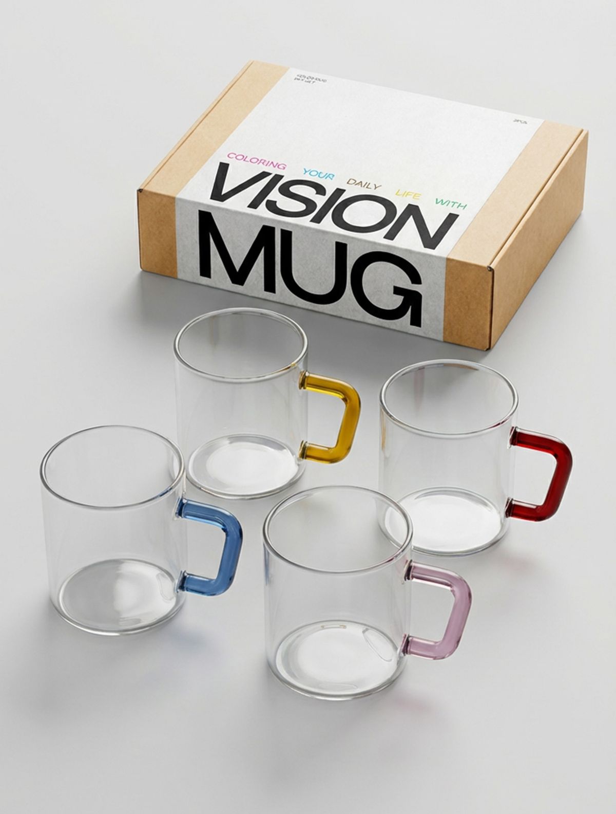 비젼글래스(VISIONGLASS) [기프트박스] 컬러머그컵 W 305ml 4pack