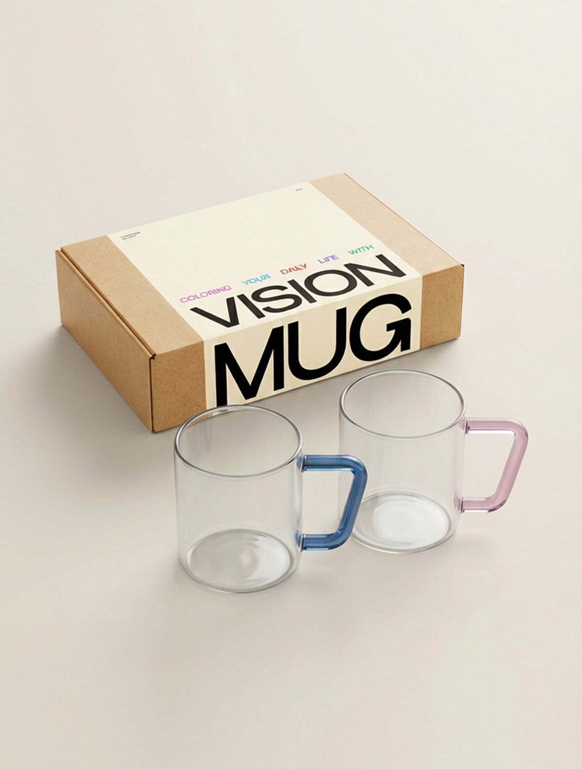 비젼글래스(VISIONGLASS) [기프트박스] 컬러머그컵 DW 400ml 2pack
