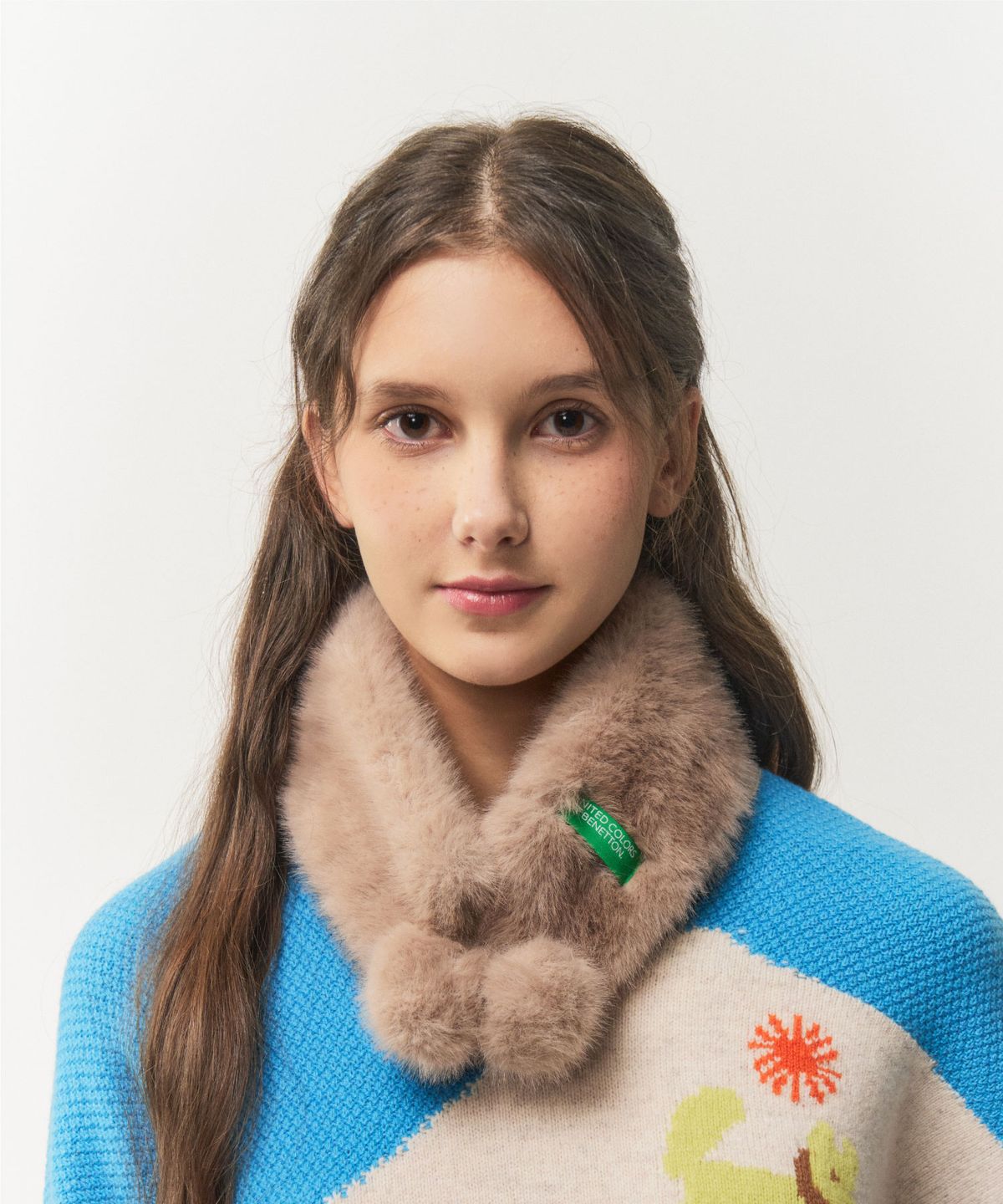 베네통(BENETTON) 페이크 퍼 방한 넥커버 (5colors)