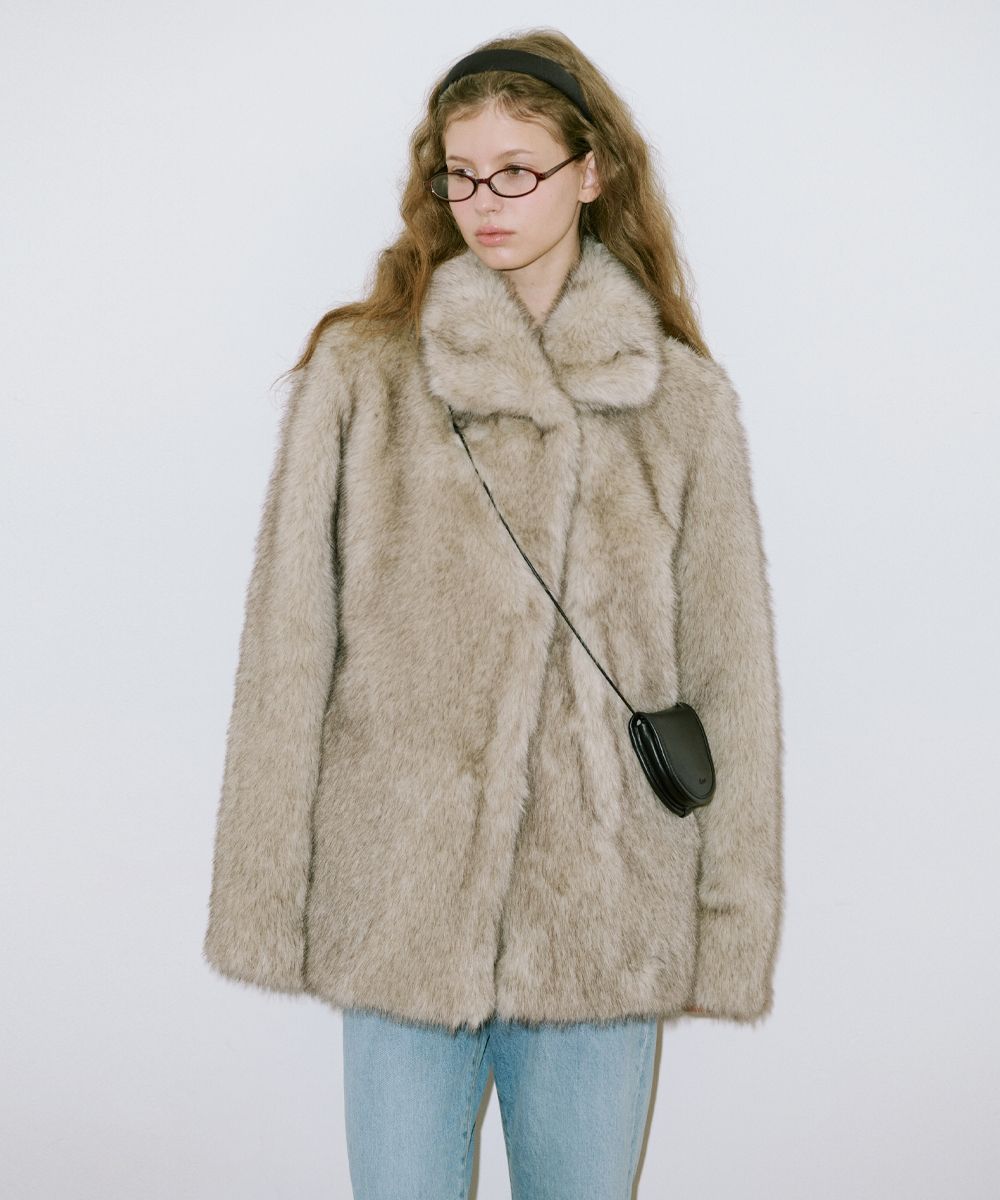 【Sinoon】★ 韓国人気 ★Heavy Mix Fur Jacket ★ 3 COLOR MUSINSA | SINOON HEAVY MIX FUR JACKET (IVORY)