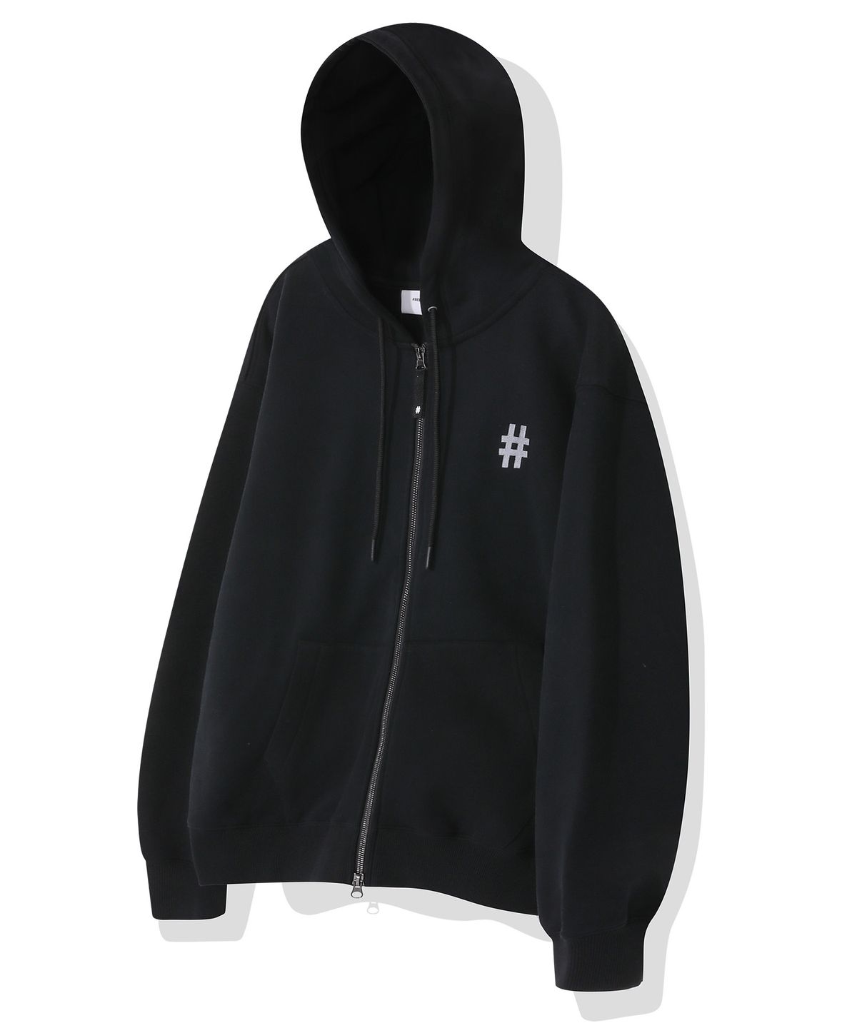 빈트릴(BEENTRILL) 에센셜 투웨이 기모 후드 집업(블랙)