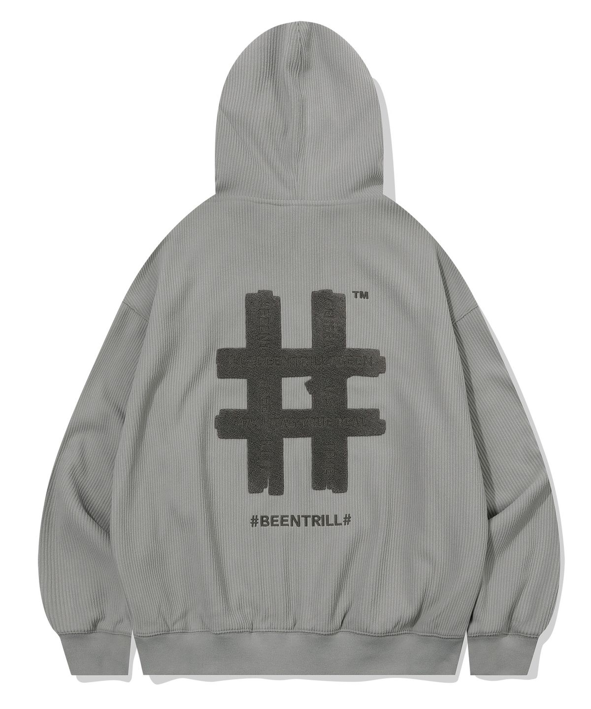 빈트릴(BEENTRILL) 코듀로이 플리스 후드 집업(그레이)
