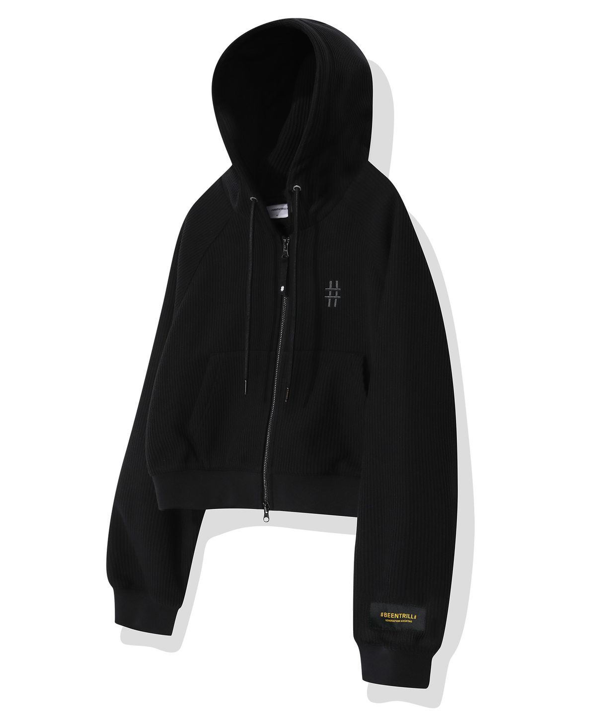 빈트릴(BEENTRILL) 우먼즈 코듀로이 플리스 후드 집업(블랙)