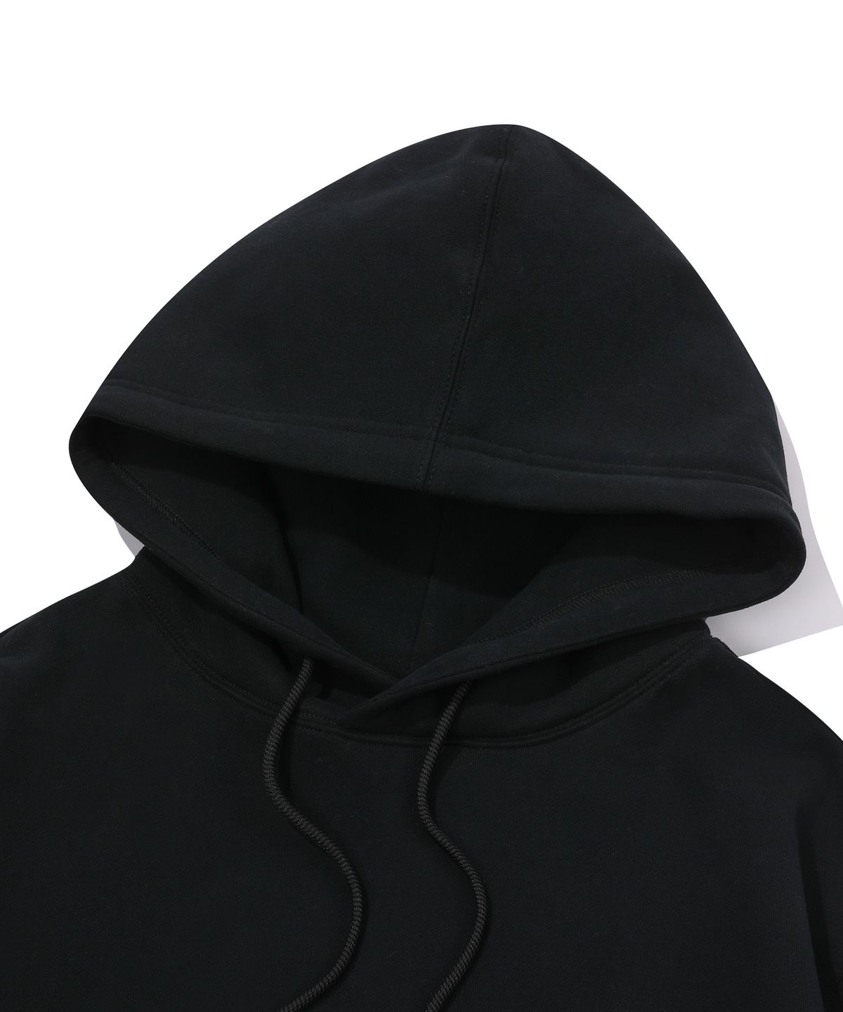 빈트릴(BEENTRILL) 에센셜 해시태그 로고 기모 후드(블랙)