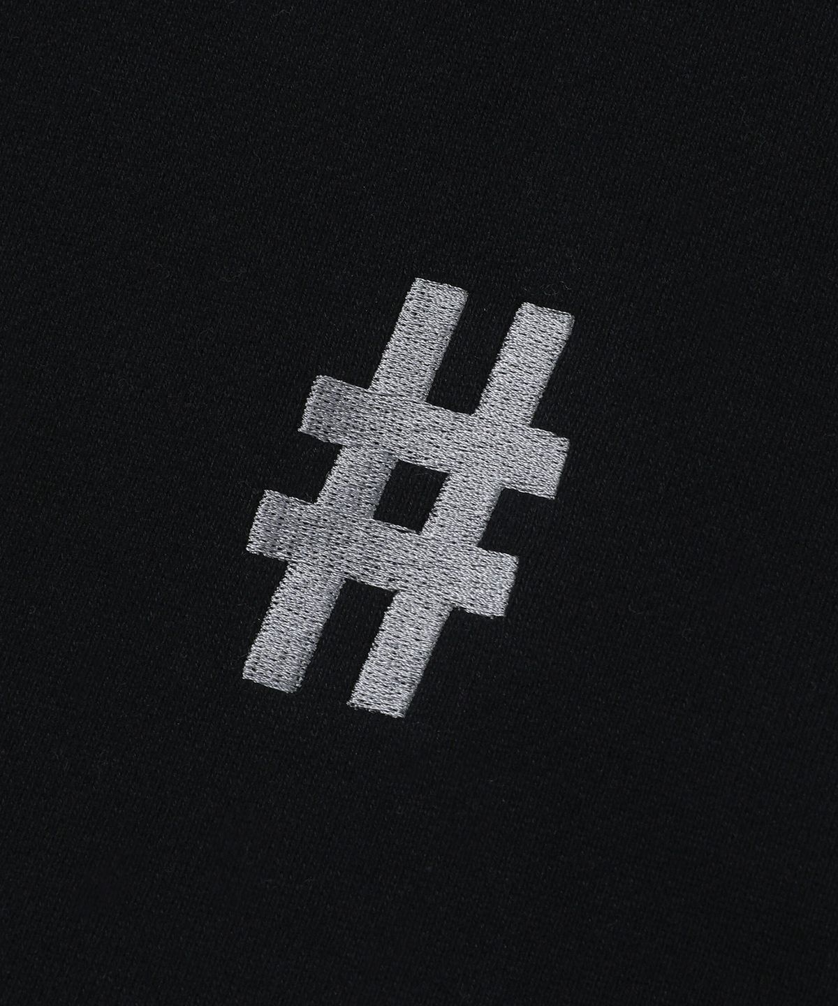 빈트릴(BEENTRILL) 에센셜 해시태그 로고 기모 후드(블랙)