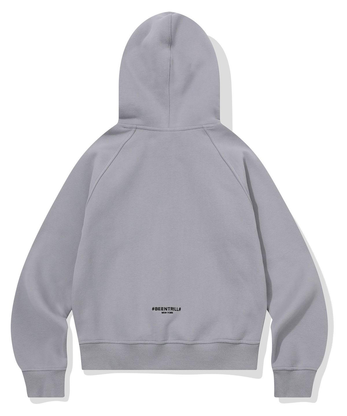 빈트릴(BEENTRILL) 우먼즈 에센셜 해시태그 로고 기모 후드(그레이)