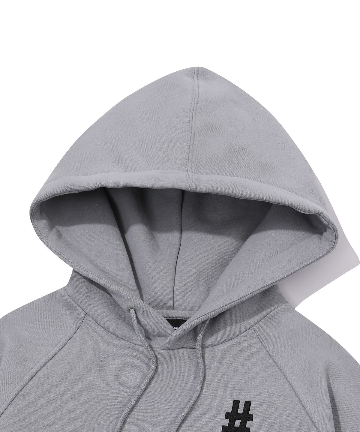 빈트릴(BEENTRILL) 우먼즈 에센셜 해시태그 로고 기모 후드(그레이)