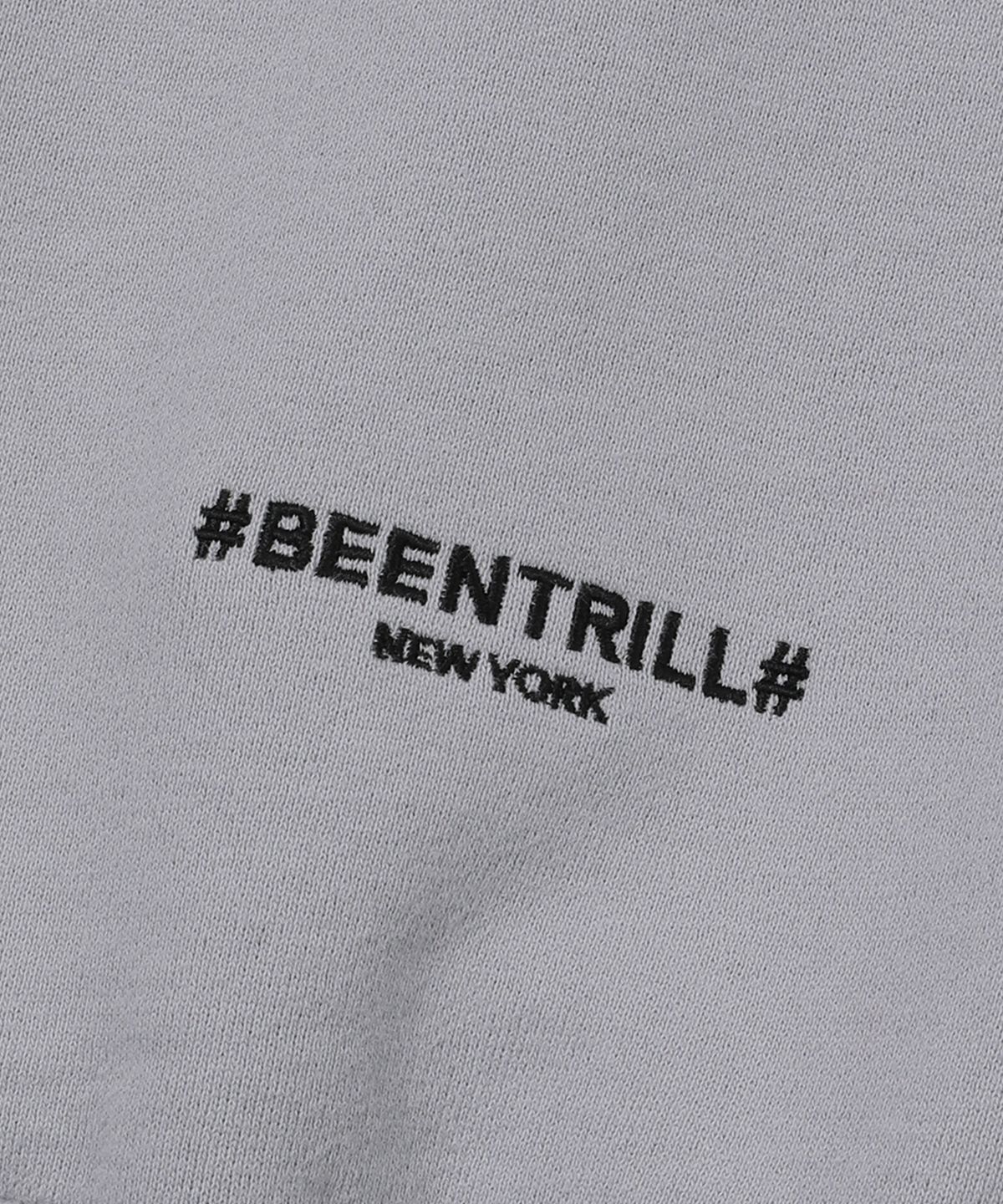 빈트릴(BEENTRILL) 우먼즈 에센셜 해시태그 로고 기모 후드(그레이)