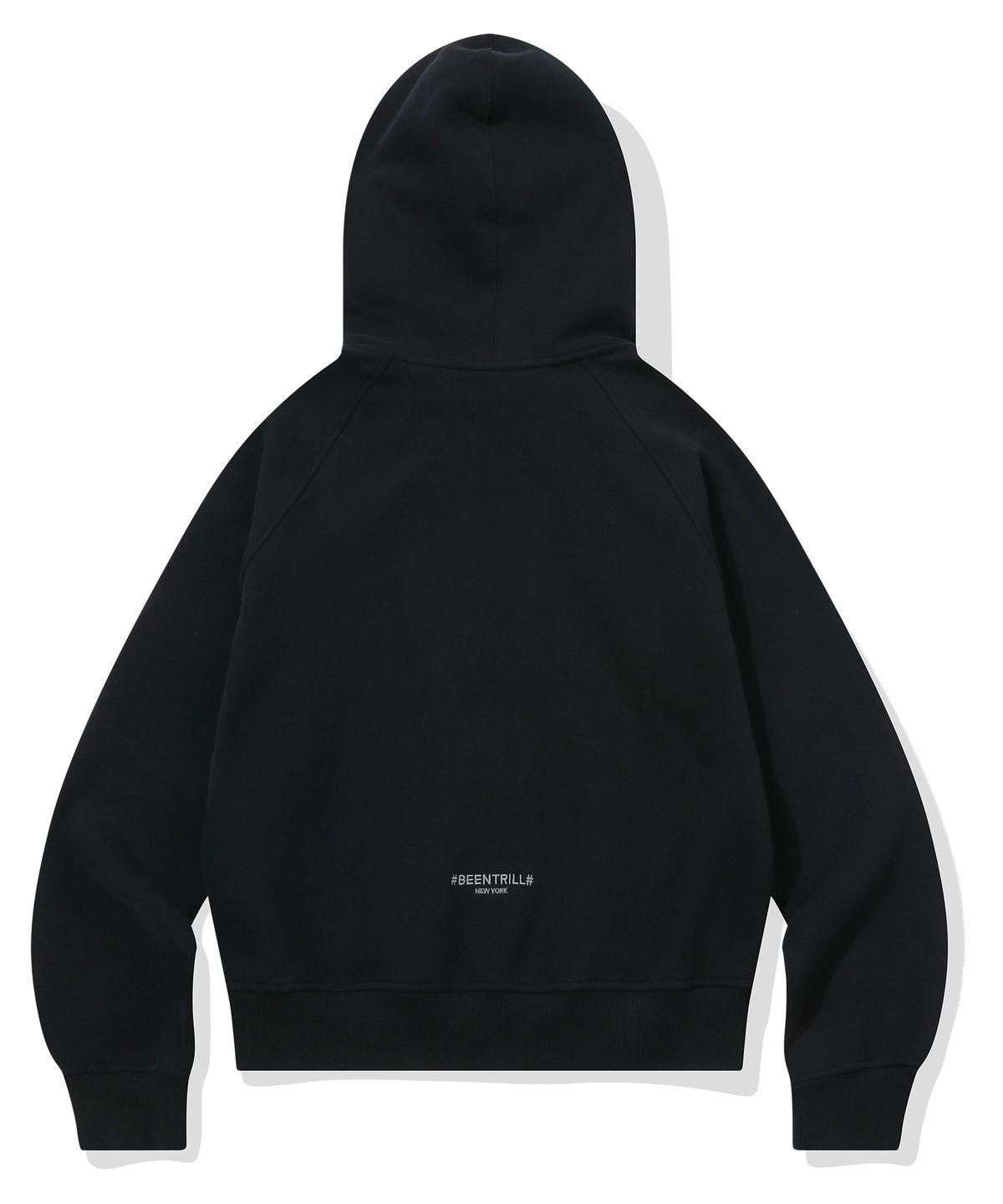 빈트릴(BEENTRILL) 우먼즈 에센셜 해시태그 로고 기모 후드(블랙)