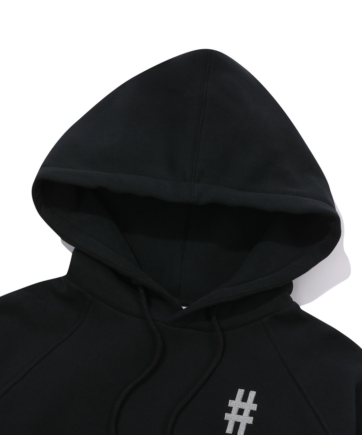 빈트릴(BEENTRILL) 우먼즈 에센셜 해시태그 로고 기모 후드(블랙)