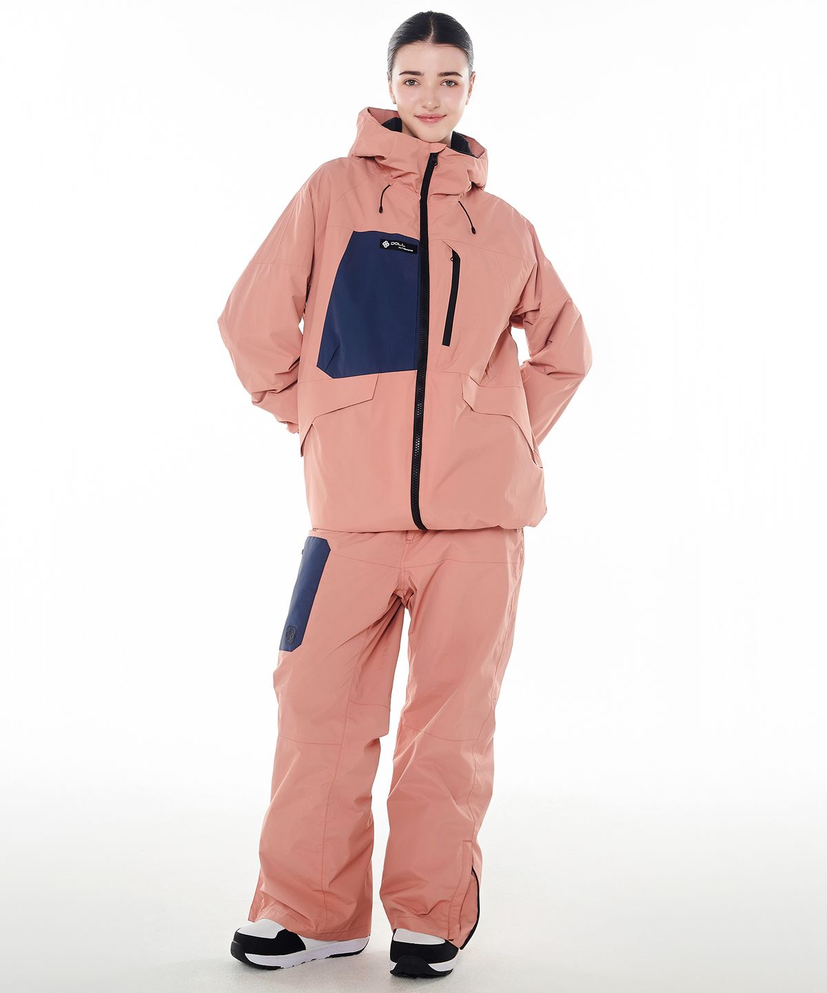 돌아우터웨어(DOLL OUTERWEAR) 2425 클라로 자켓&팬츠 보드복 세트 핑크 남녀공용