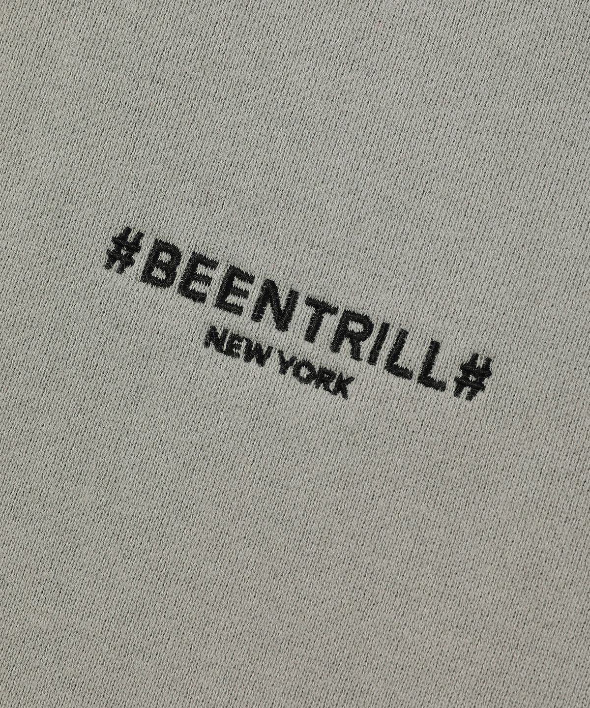 빈트릴(BEENTRILL) 에센셜 해시태그 로고 기모 스웻 팬츠(카키)