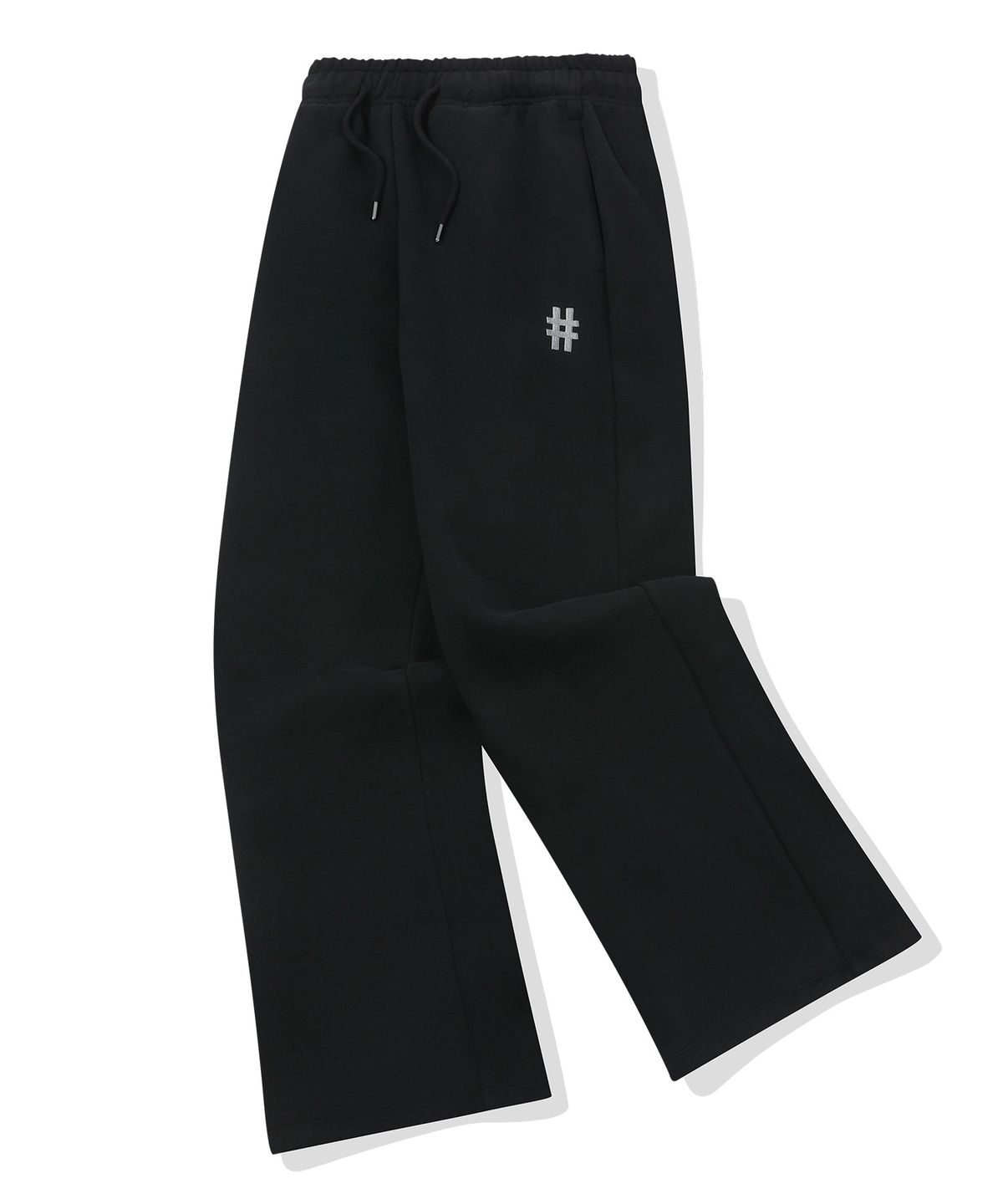 빈트릴(BEENTRILL) 우먼즈 에센셜 해시태그 로고 기모 스웻 팬츠(블랙)