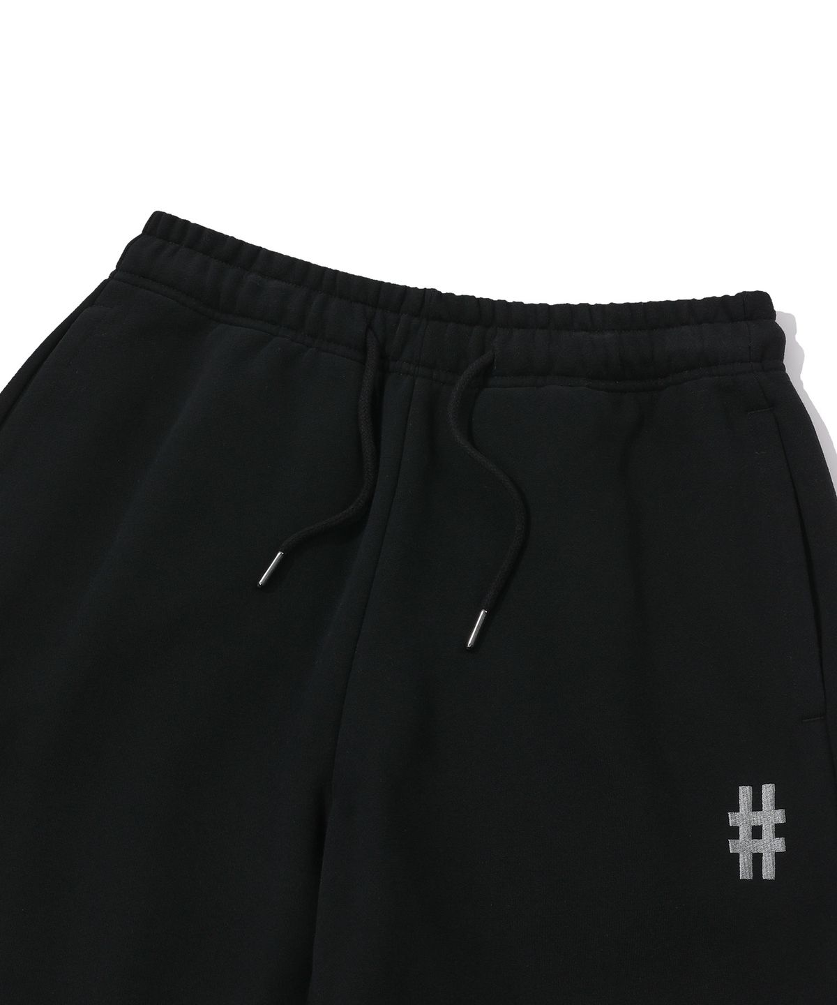 빈트릴(BEENTRILL) 우먼즈 에센셜 해시태그 로고 기모 스웻 팬츠(블랙)