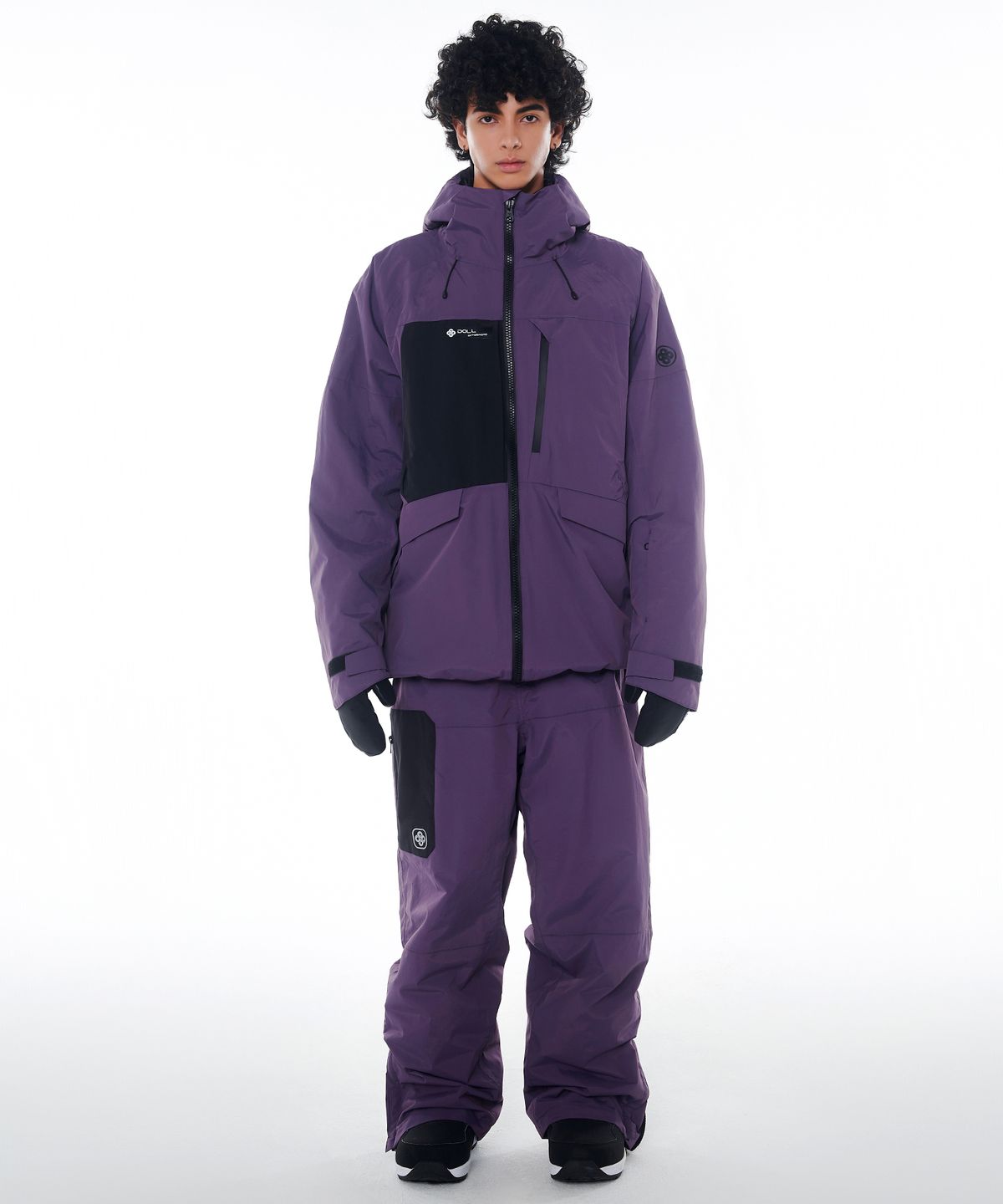 돌아우터웨어(DOLL OUTERWEAR) 2425 클라로 자켓&팬츠 보드복 세트 퍼플 남녀공용