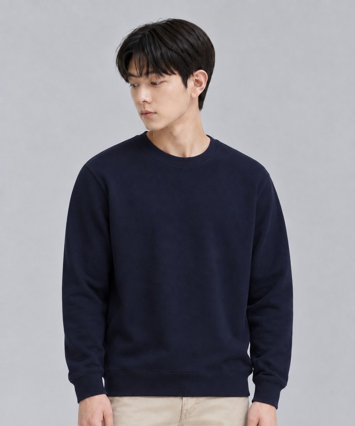 옥스타(OKSTAR) 무지 특양면 맨투맨