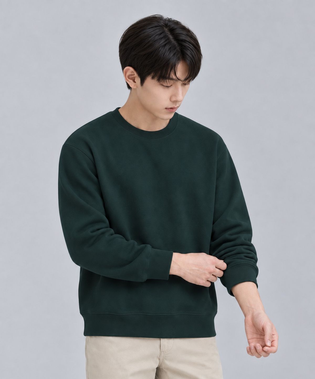 옥스타(OKSTAR) 무지 특양면 맨투맨