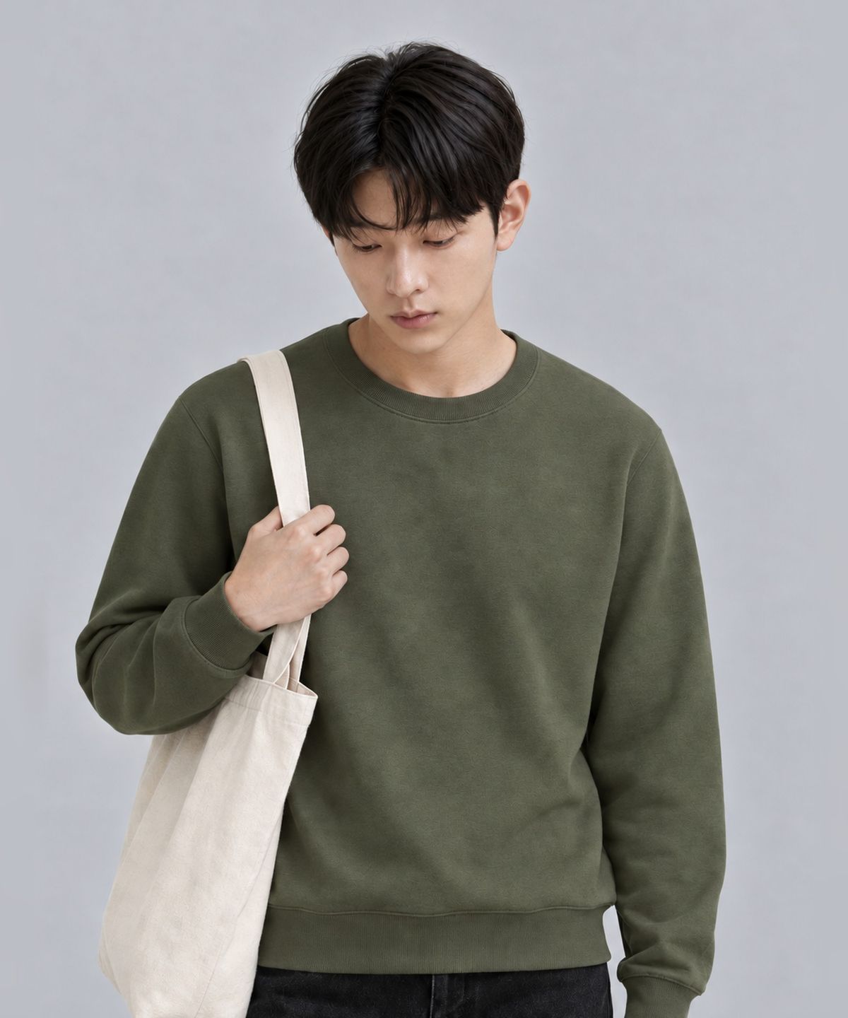 옥스타(OKSTAR) 무지 특양면 맨투맨